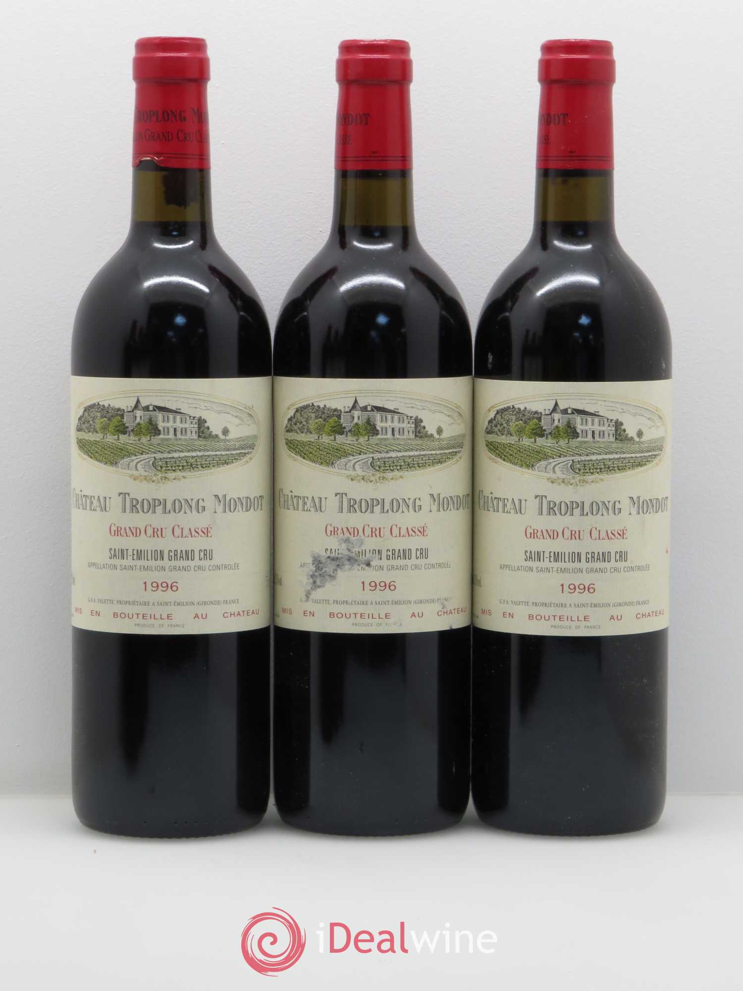 Château Troplong Mondot 1er Grand Cru Classé B 1996 - Lot de 6 bouteilles - 1