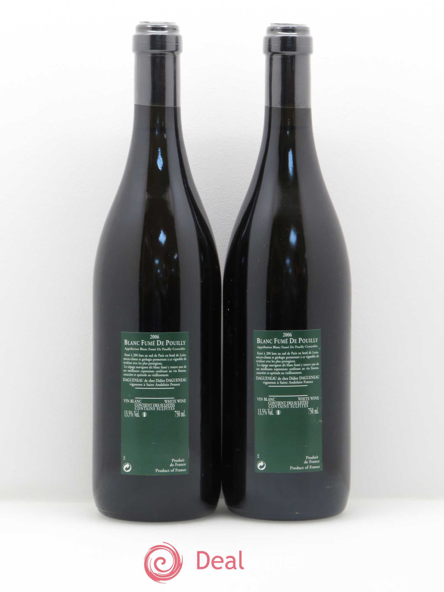 Vin de France (anciennement Pouilly-Fumé) Silex Dagueneau (Domaine Didier - Louis-Benjamin) 2006 - Lot de 2 bouteilles - 1