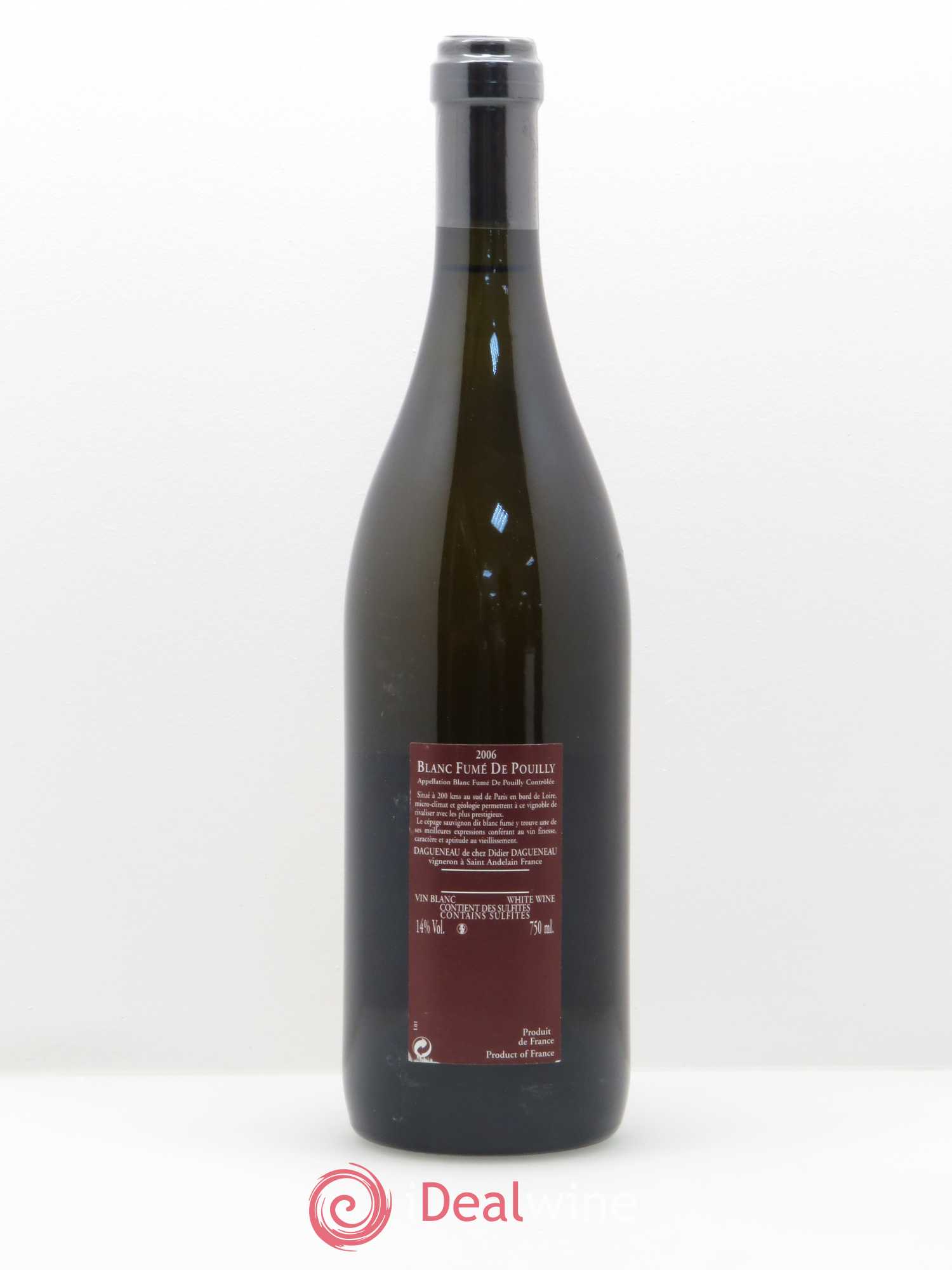 Vin de France (anciennement Pouilly-Fumé) Pur Sang Dagueneau (Domaine Didier - Louis-Benjamin) 2006 - Lot de 1 bouteille - 1
