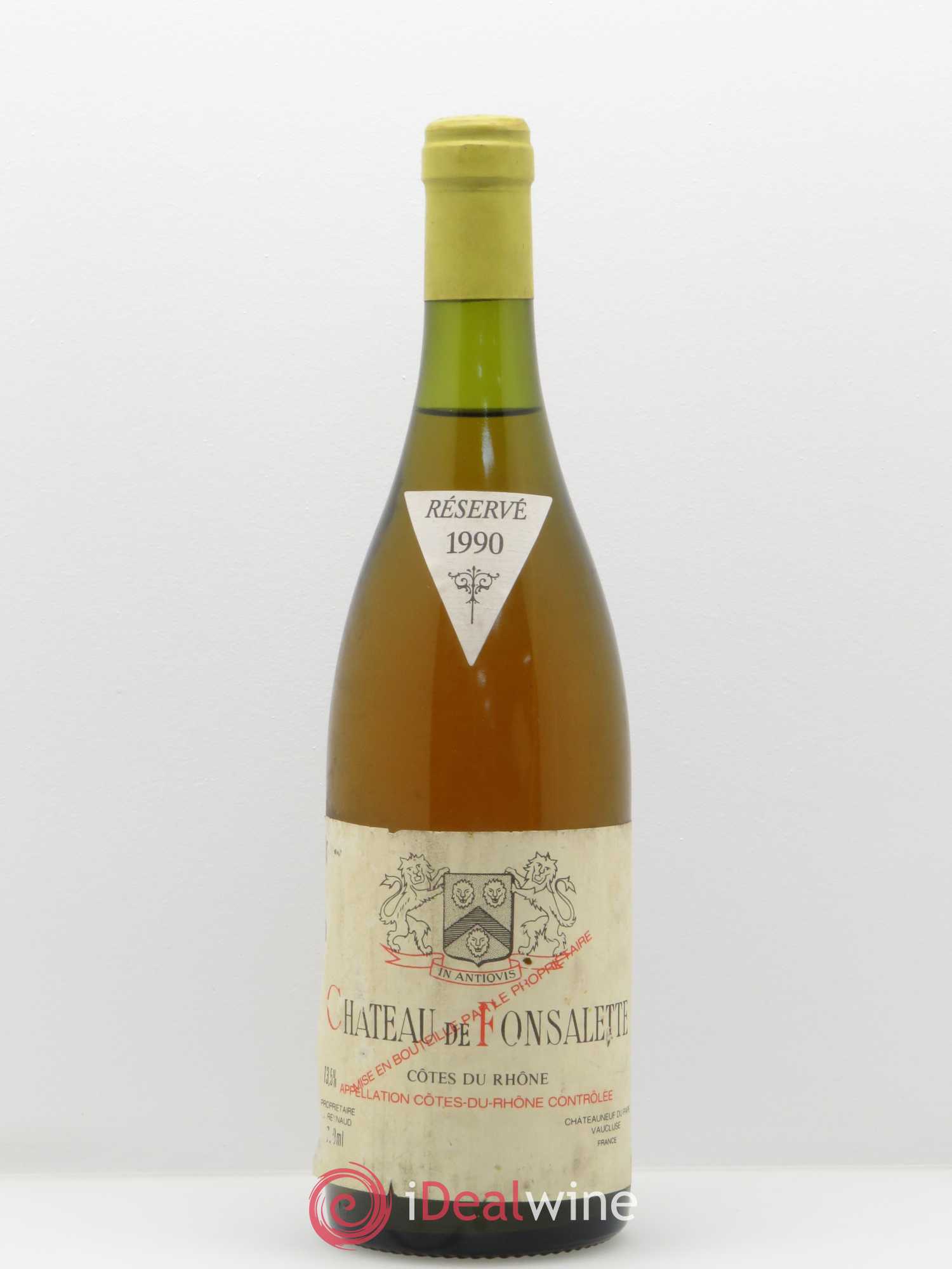 Côtes-du-Rhône Château de Fonsalette Emmanuel Reynaud 1990 - Lot de 1 bouteille - 0