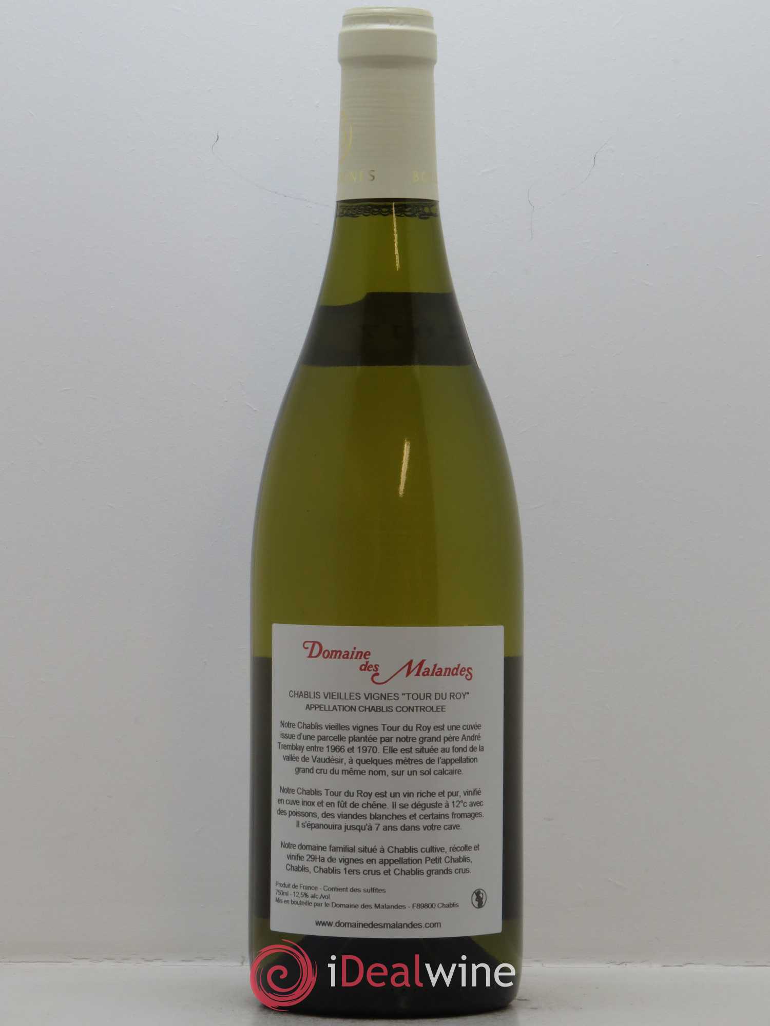 Chablis Tour du Roy Domaine des Malandes 2017 - Lot de 1 bouteille - 1