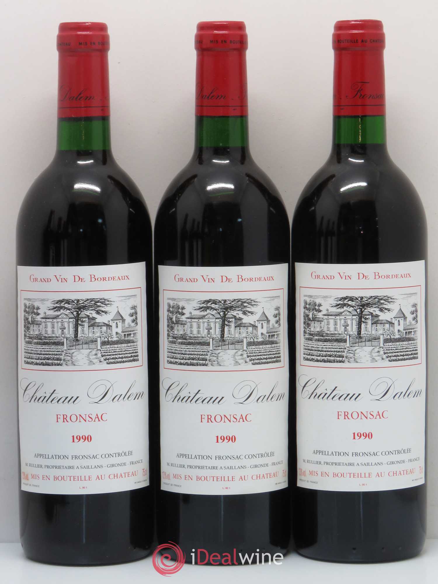 Fronsac Château Dalem 1990 - Posten von 12 Flaschen - 1