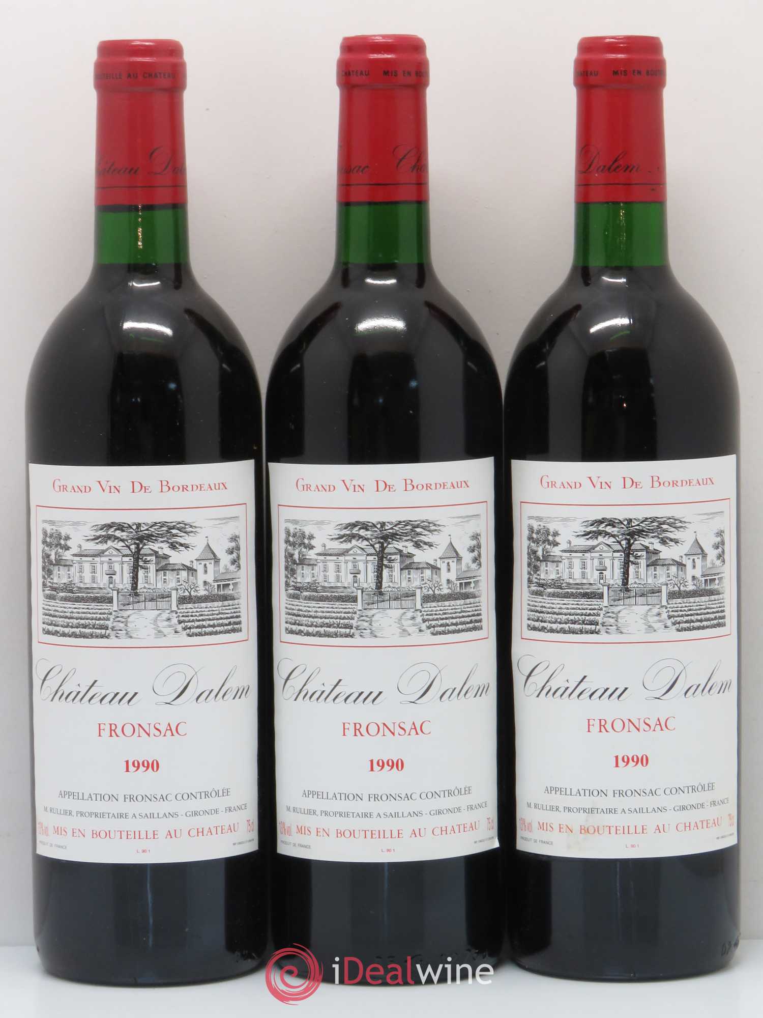 Fronsac Château Dalem 1990 - Posten von 12 Flaschen - 2