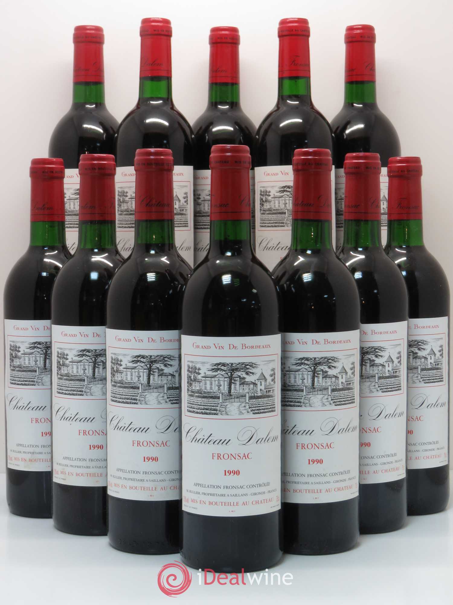 Fronsac Château Dalem 1990 - Posten von 12 Flaschen - 0