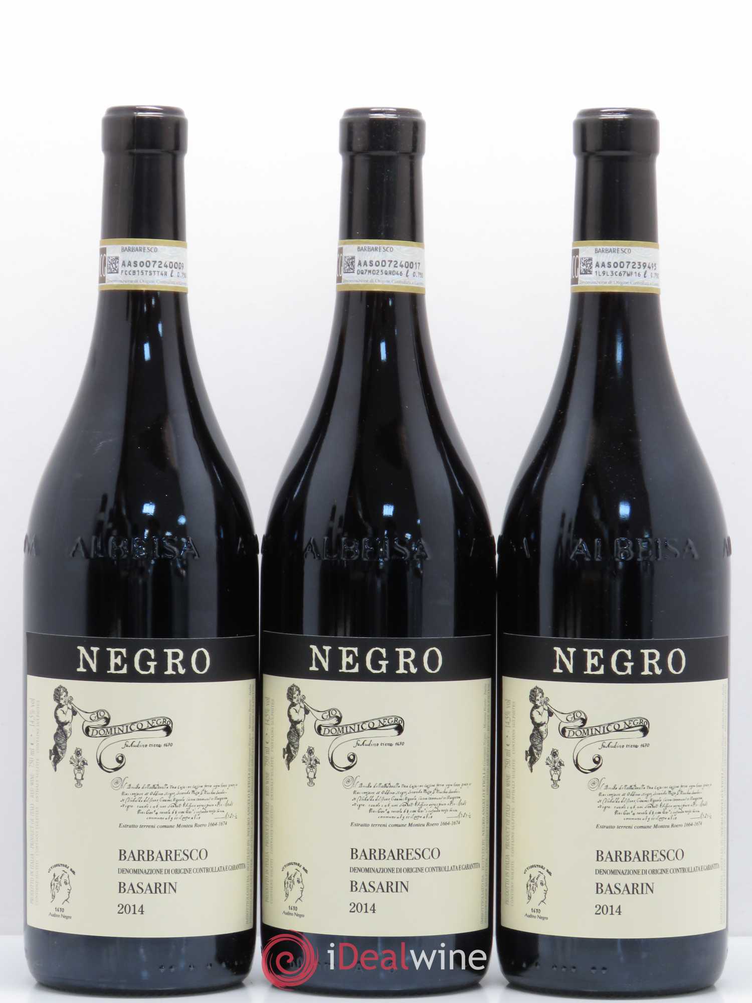 Barbaresco DOCG Basarin Negro 2014 - Posten von 6 Flaschen - 2