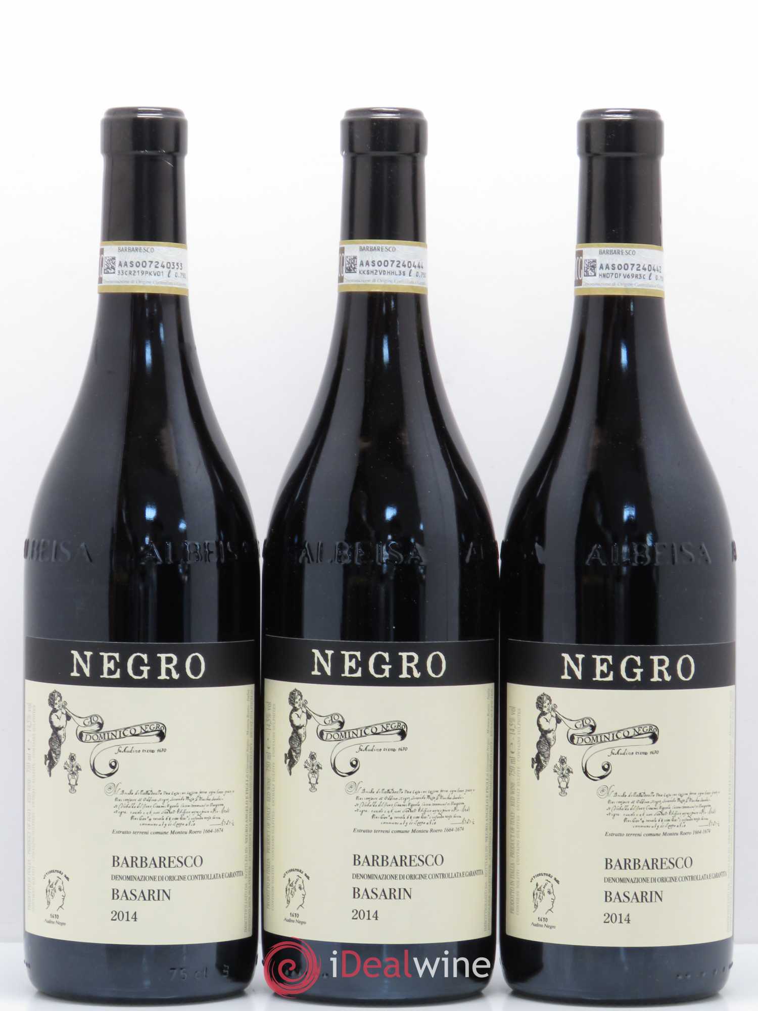 Barbaresco DOCG Basarin Negro 2014 - Posten von 3 Flaschen - 0