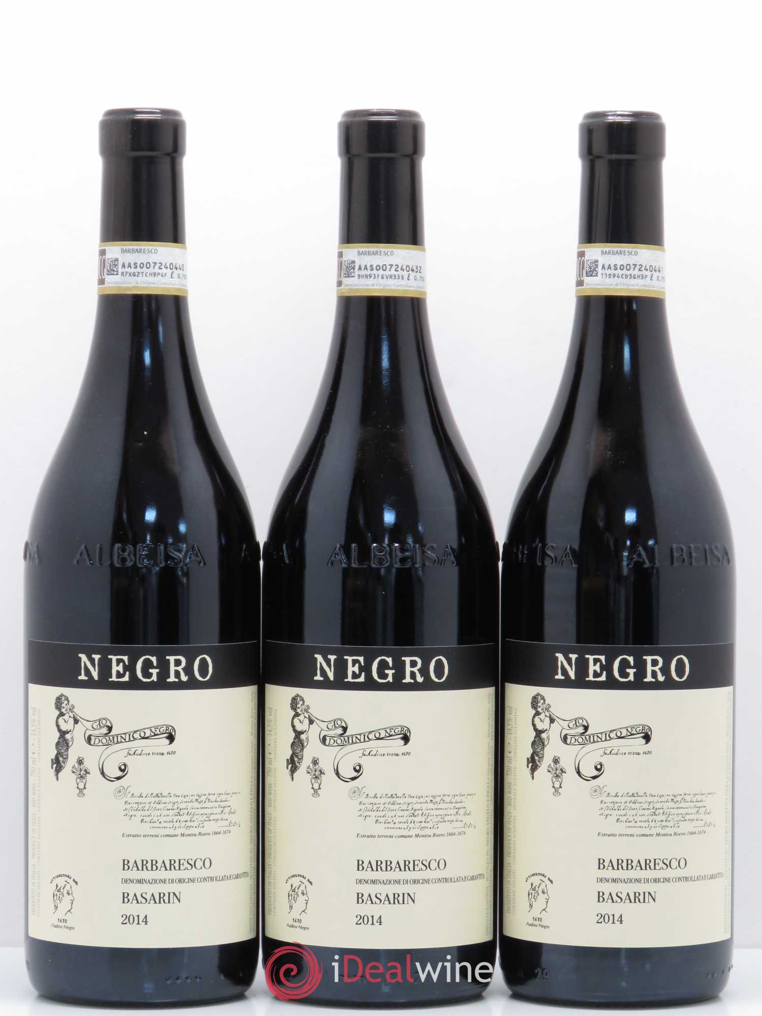 Barbaresco DOCG Basarin Negro 2014 - Posten von 3 Flaschen - 0