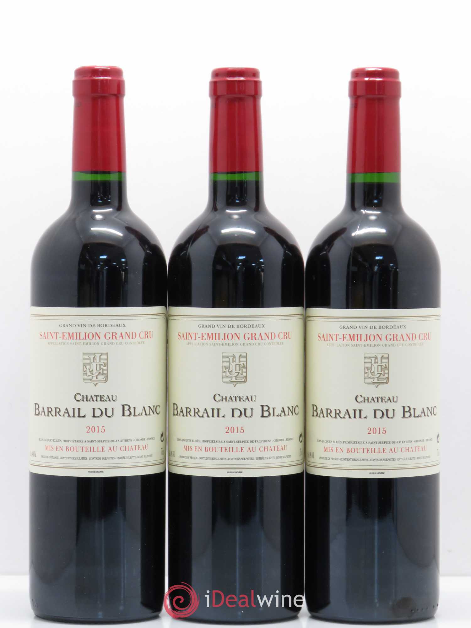 Saint-Émilion Château Barrail du Blanc 2015 - Lot de 12 bouteilles - 1