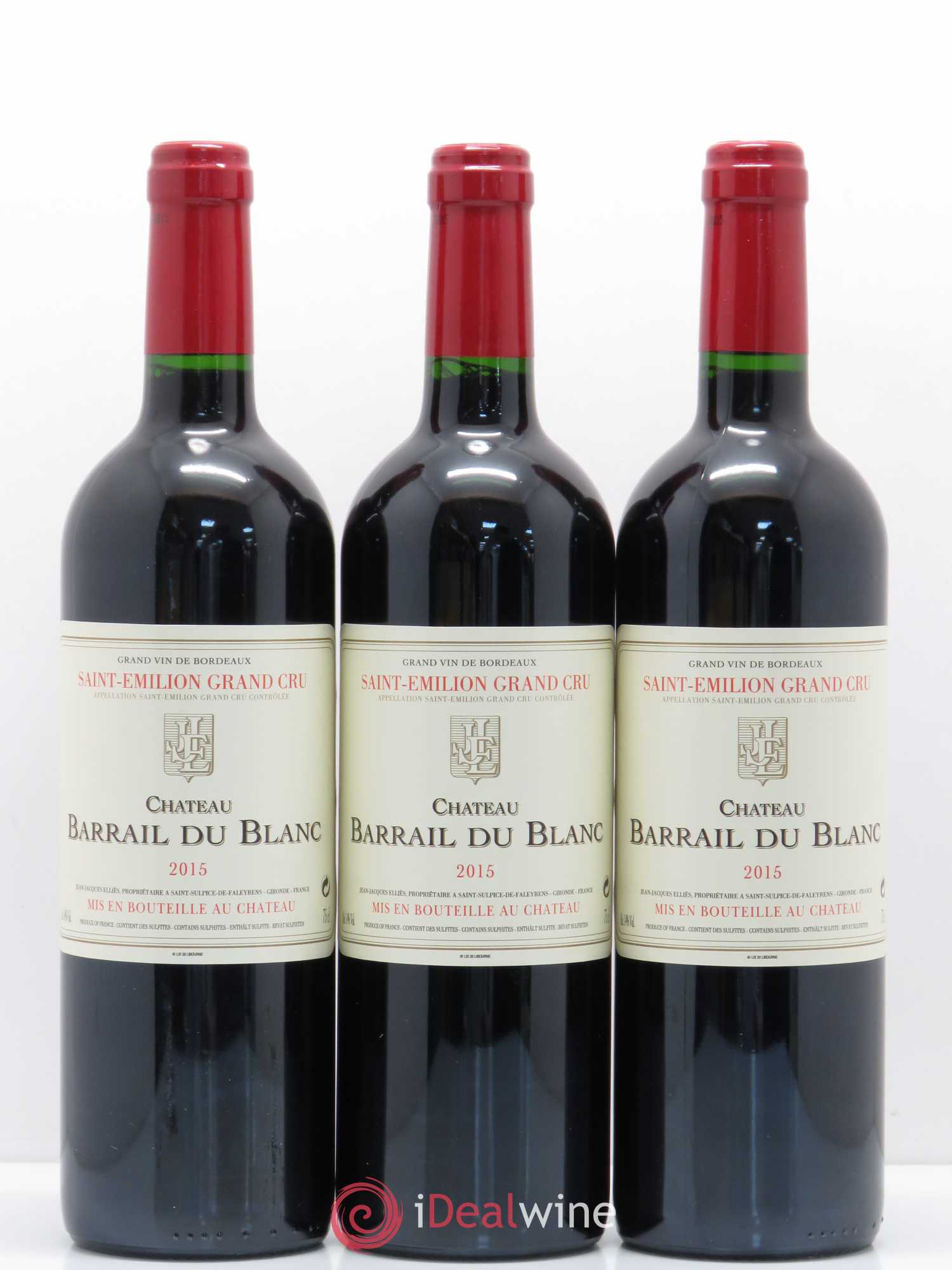 Saint-Émilion Château Barrail du Blanc 2015 - Lot de 3 bouteilles - 0