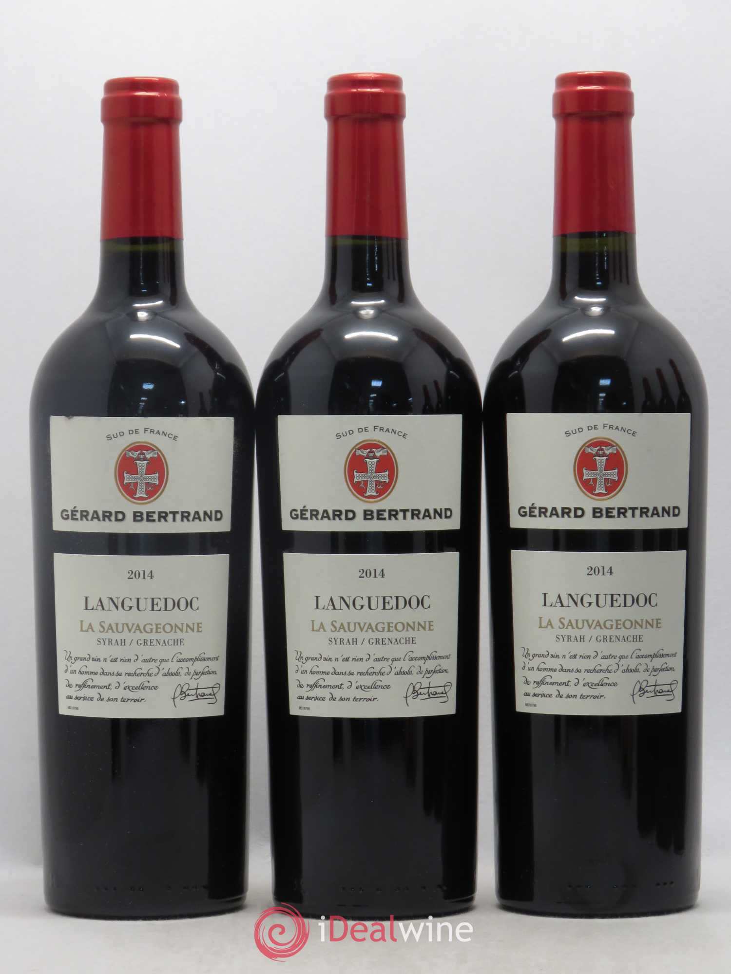 Languedoc Syrah - Grenache La Sauvageonne Gérard Bertrand 2014 - Posten von 6 Flaschen - 1