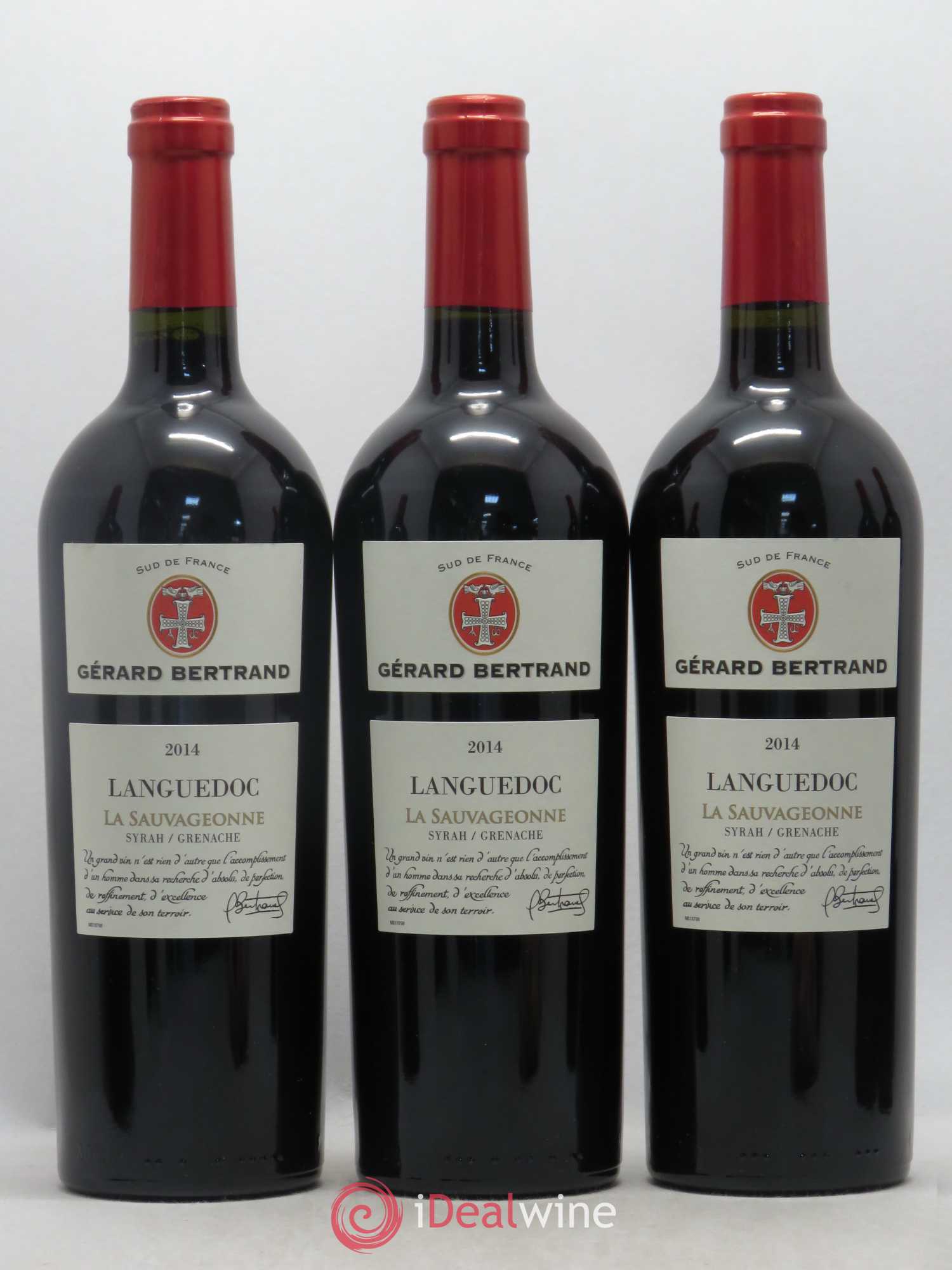 Languedoc Syrah - Grenache La Sauvageonne Gérard Bertrand 2014 - Posten von 6 Flaschen - 2