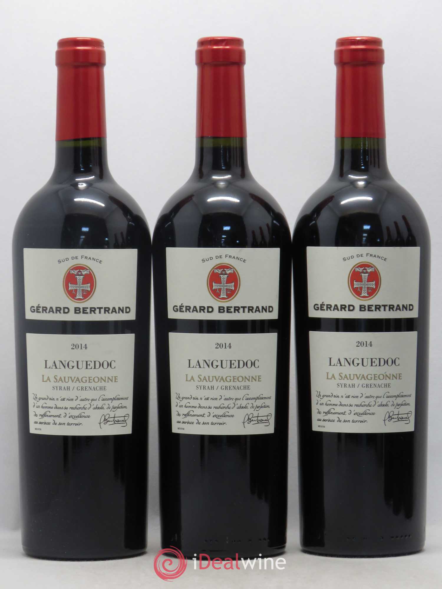 Languedoc Syrah - Grenache La Sauvageonne Gérard Bertrand 2014 - Posten von 6 Flaschen - 1