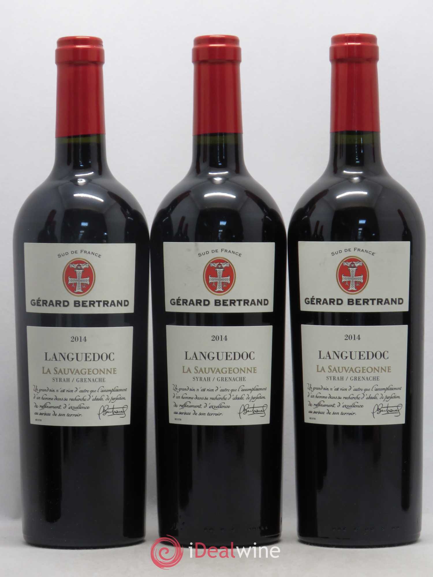 Languedoc Syrah - Grenache La Sauvageonne Gérard Bertrand 2014 - Posten von 6 Flaschen - 2