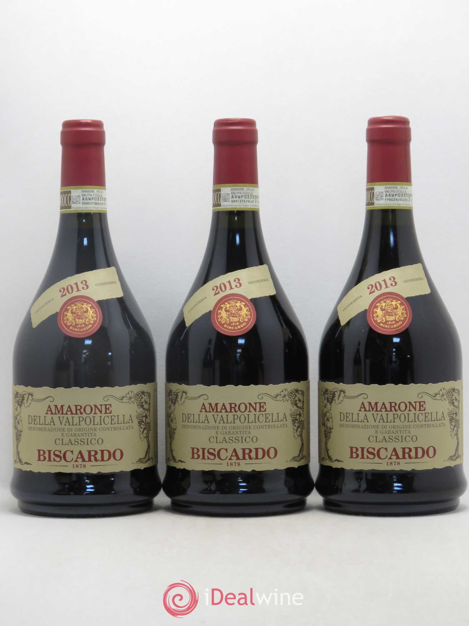 Italie Amarone della Valpolicella Classico Biscardo 2013 - Posten von 3 Flaschen - 0