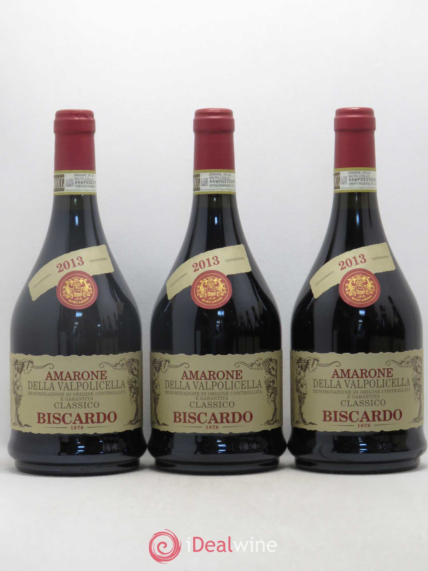 Italie Amarone della Valpolicella Classico Biscardo 2013 - Posten von 3 Flaschen - 0