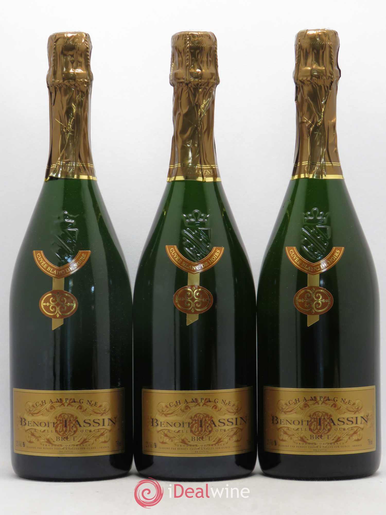 Champagne Benoit Tassin Blanc de Noirs - Posten von 3 Flaschen - 0