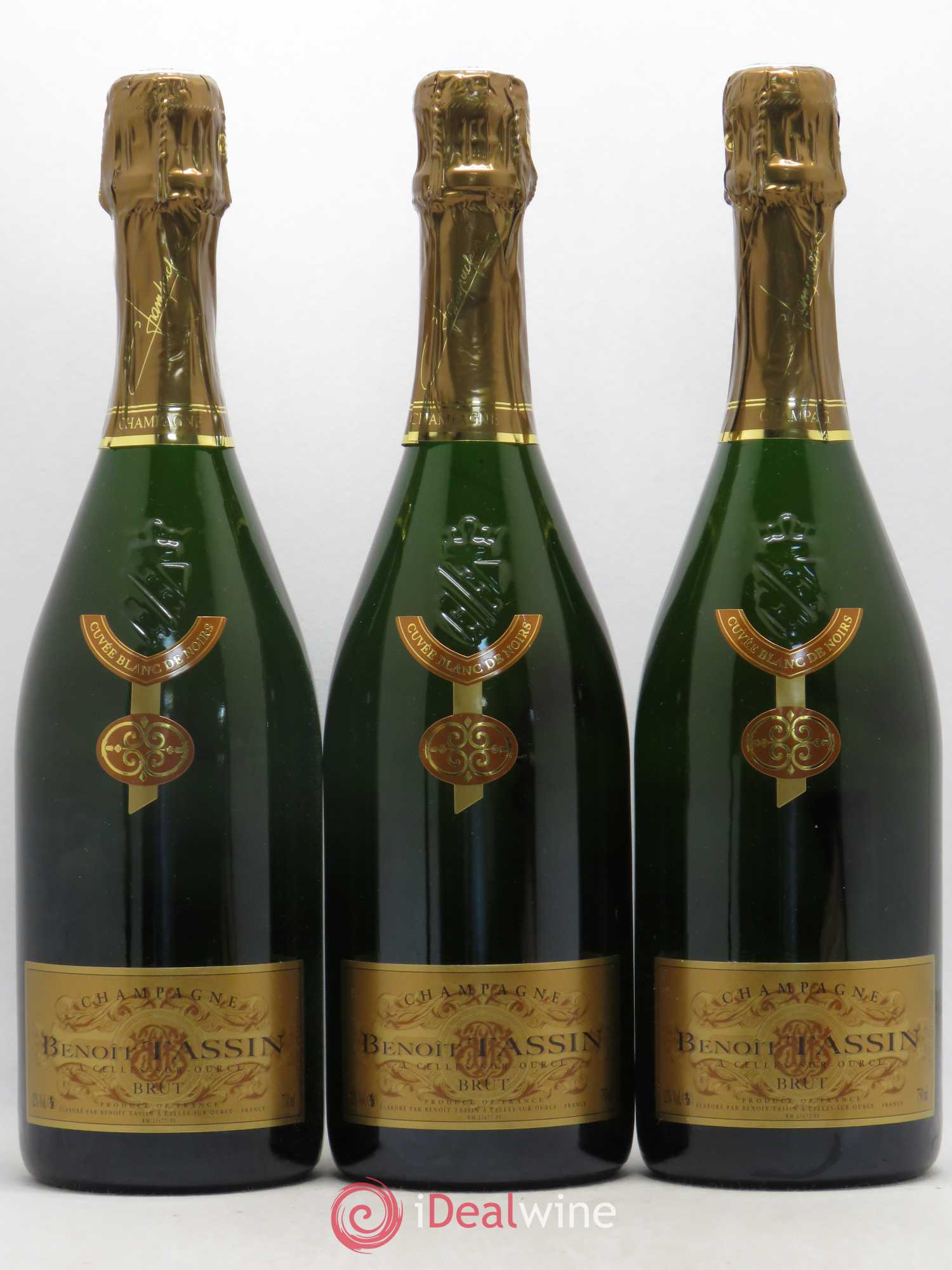 Champagne Benoit Tassin Blanc de Noirs - Posten von 3 Flaschen - 0