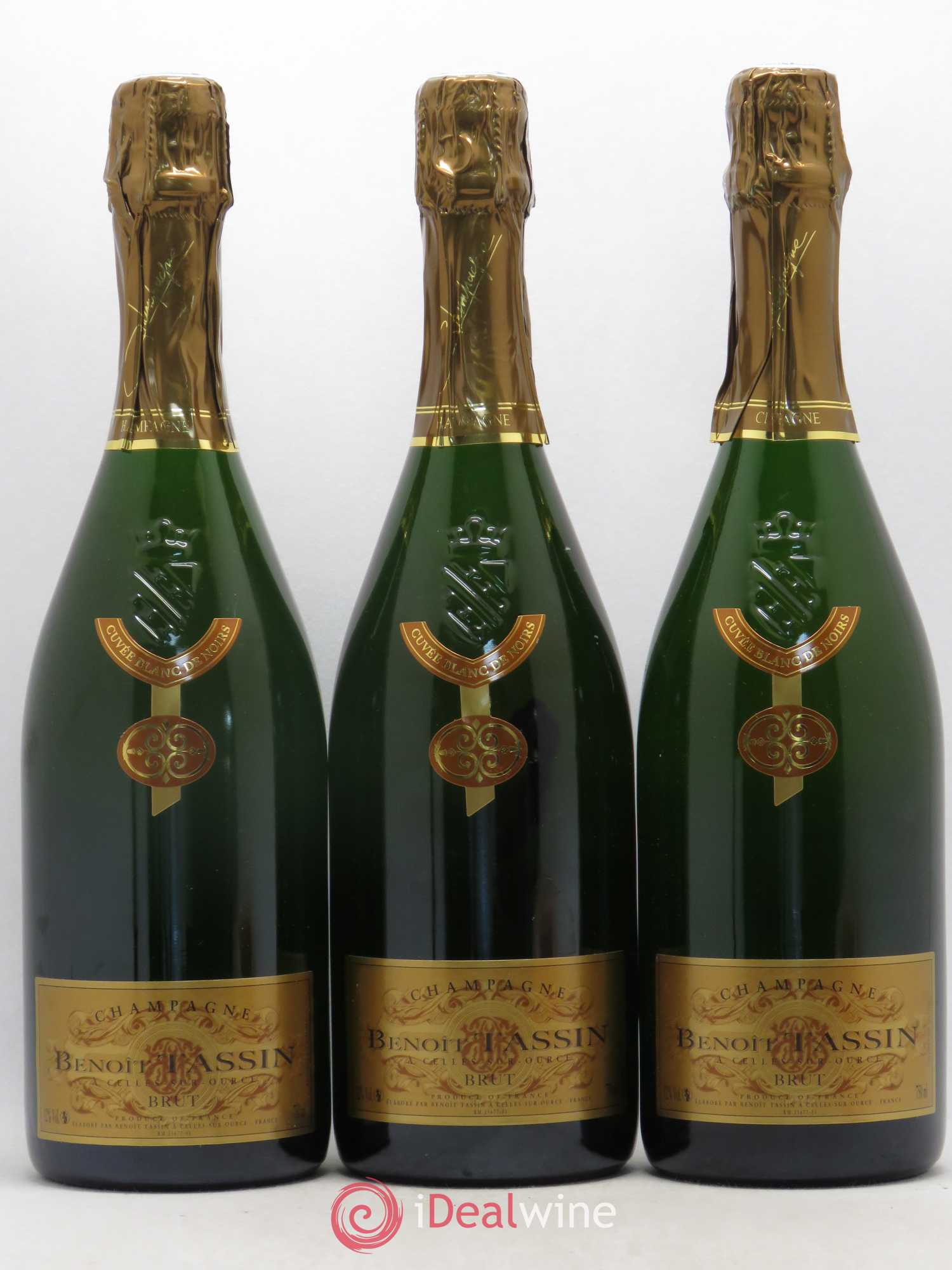 Champagne Benoit Tassin Blanc de Noirs - Posten von 3 Flaschen - 0