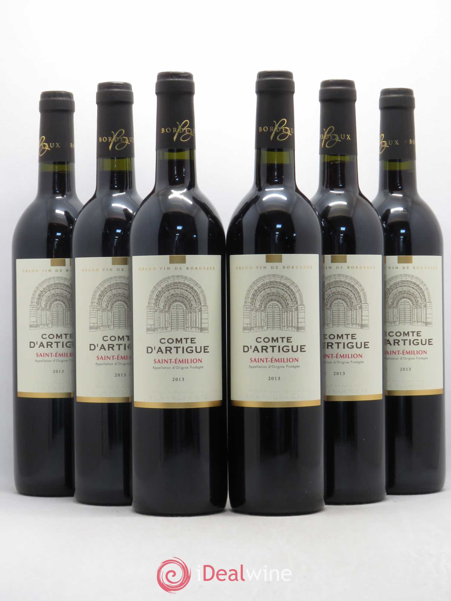 Saint-Émilion Château Comte d'Artigue 2013 - Posten von 6 Flaschen - 0