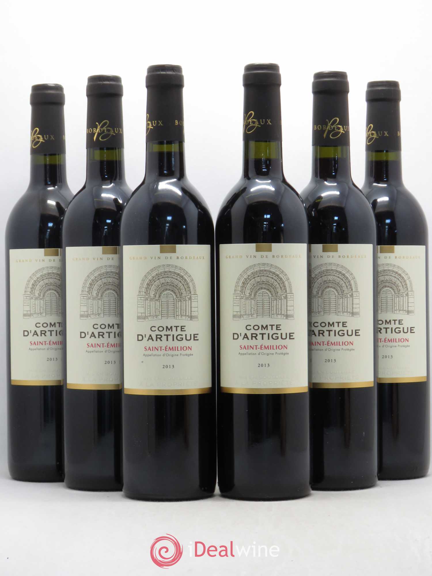 Saint-Émilion Château Comte d'Artigue 2013 - Posten von 6 Flaschen - 0
