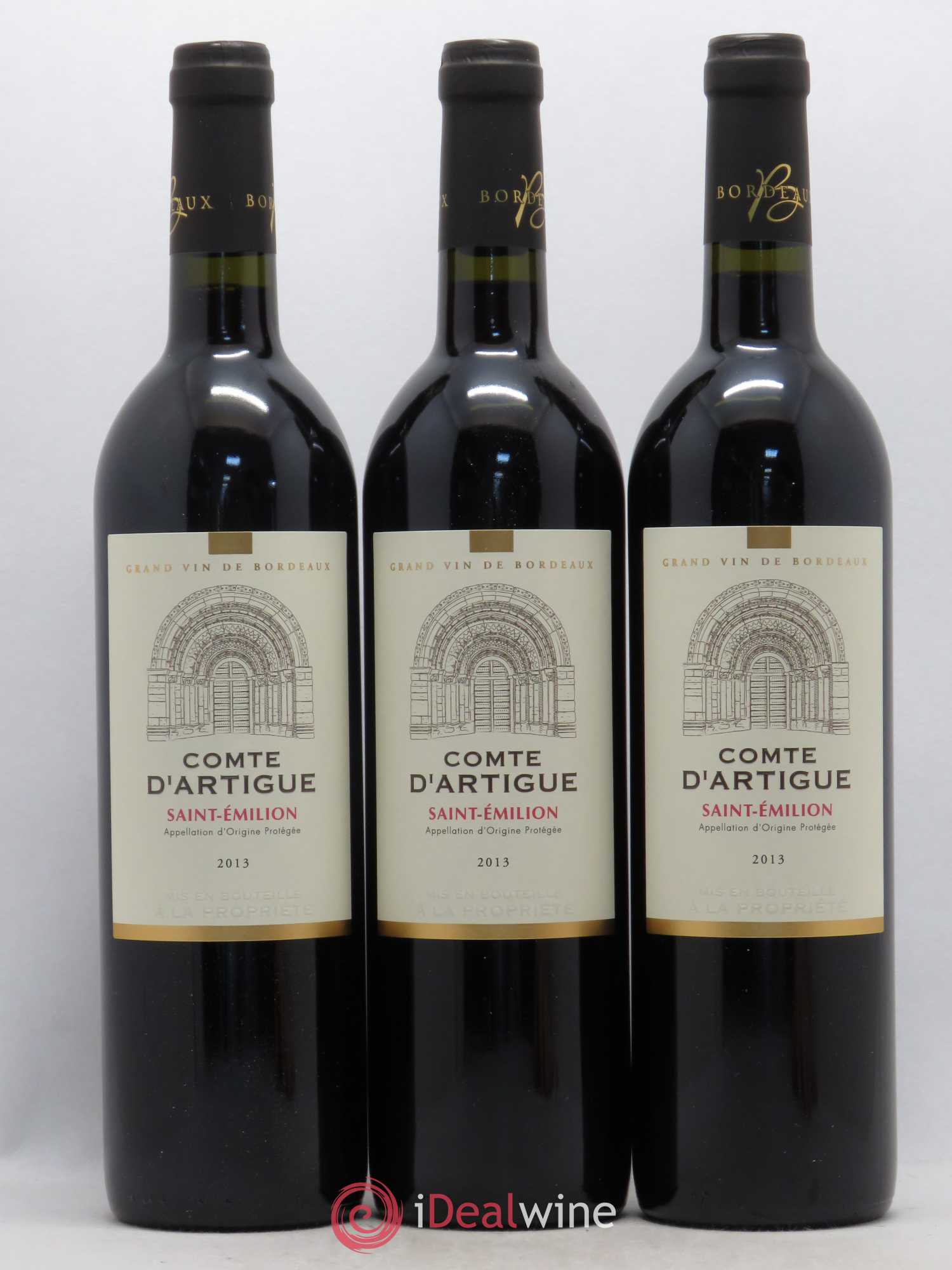 Saint-Émilion Château Comte d'Artigue 2013 - Posten von 3 Flaschen - 0