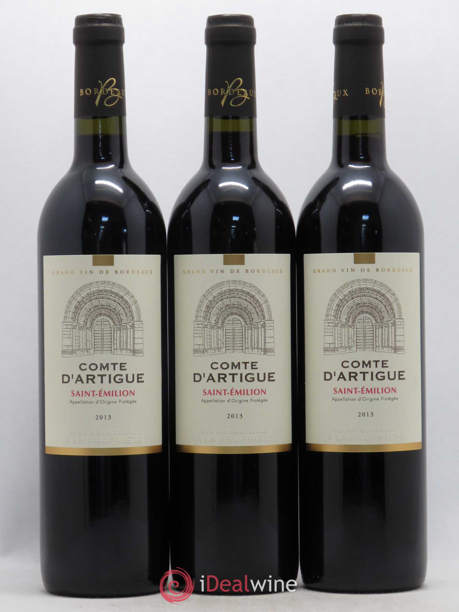 Saint-Émilion Château Comte d'Artigue 2013 - Posten von 3 Flaschen - 0
