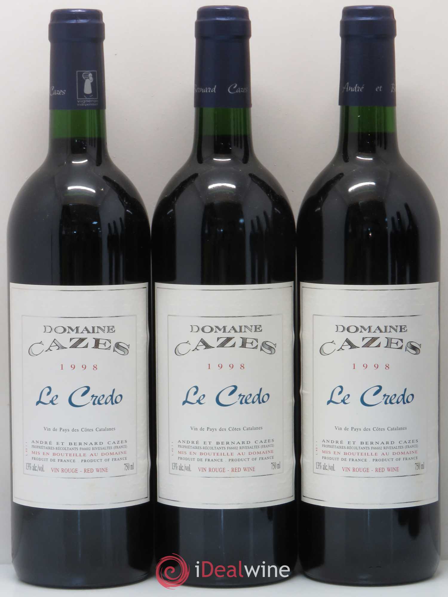 Côtes Catalanes (VDP des Côtes Catalanes) Domaine de Cazes Cuvée Credo 1998 - Posten von 6 Flaschen - 1