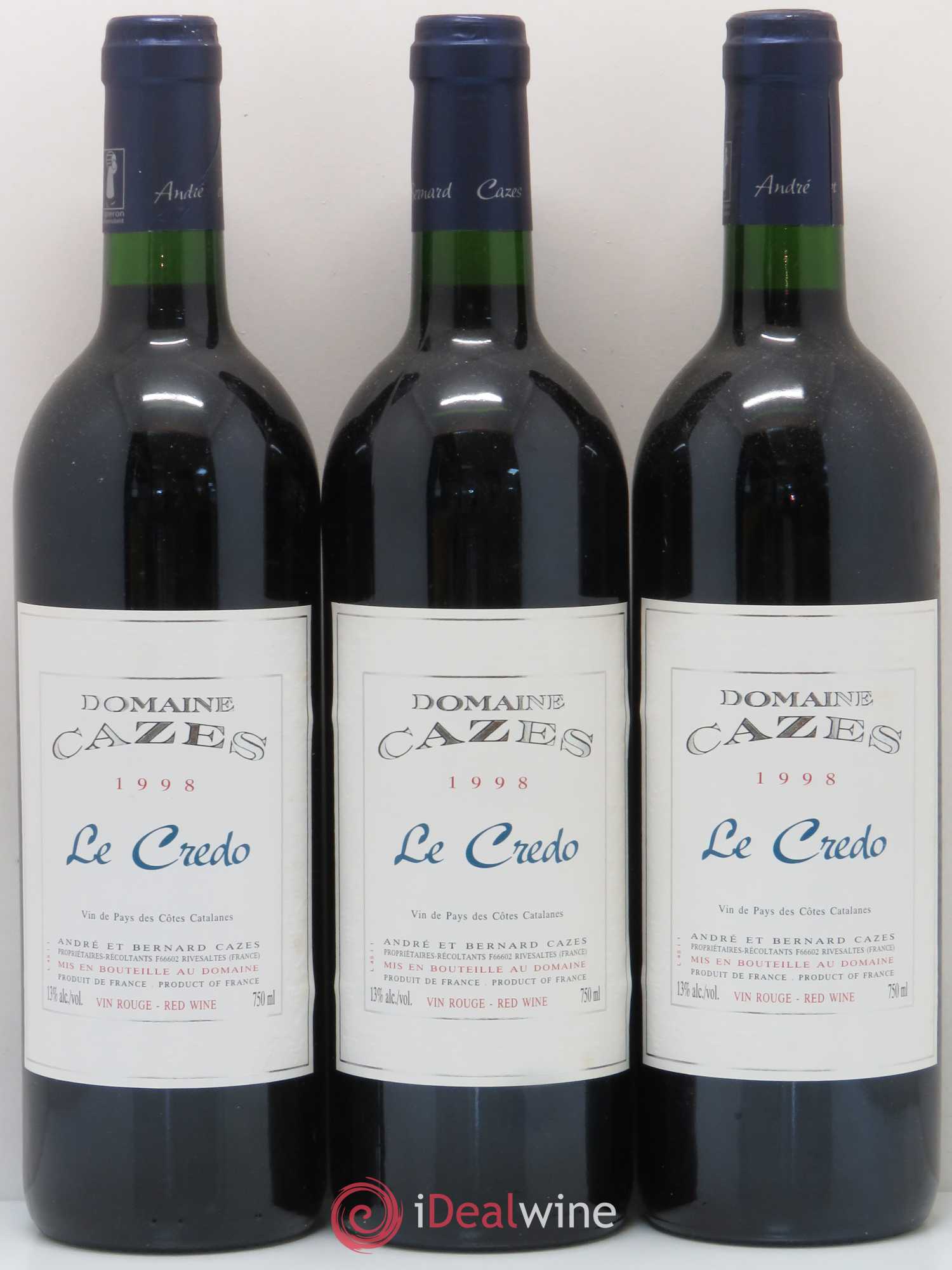 Côtes Catalanes (VDP des Côtes Catalanes) Domaine de Cazes Cuvée Credo 1998 - Posten von 6 Flaschen - 2