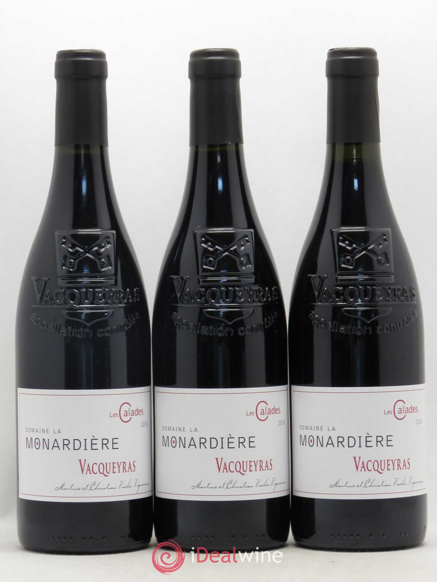 Vacqueyras Les Calades Domaine Monardière (sans prix de réserve) 2014 - Posten von 3 Flaschen - 0