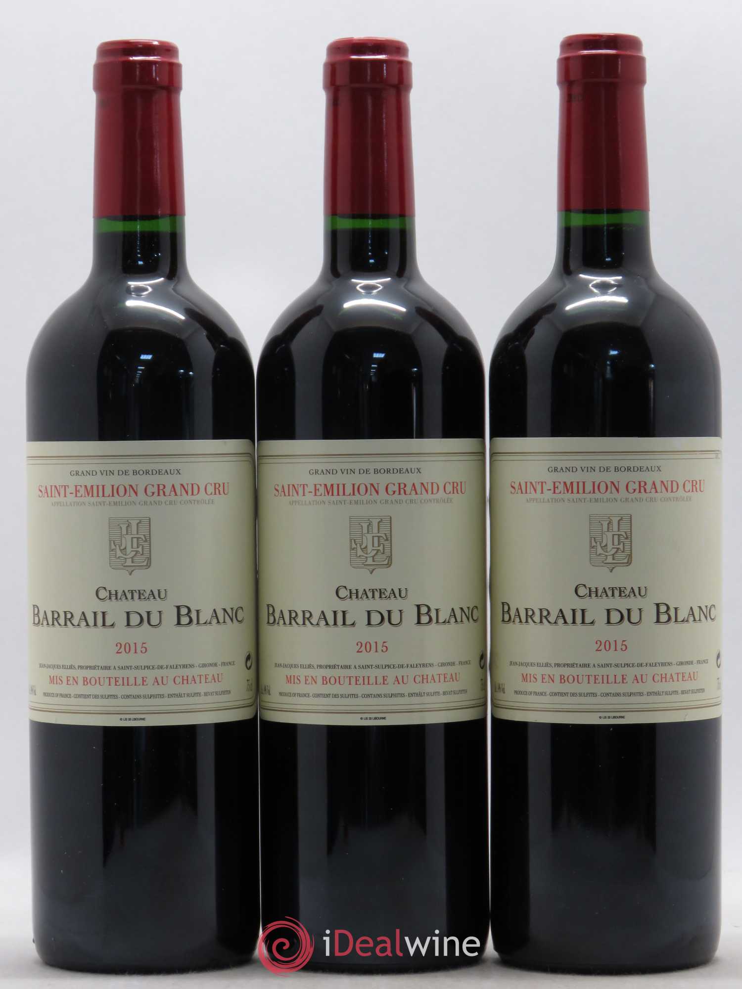 Saint-Émilion Château Barrail du Blanc 2015 - Lot de 12 bouteilles - 2