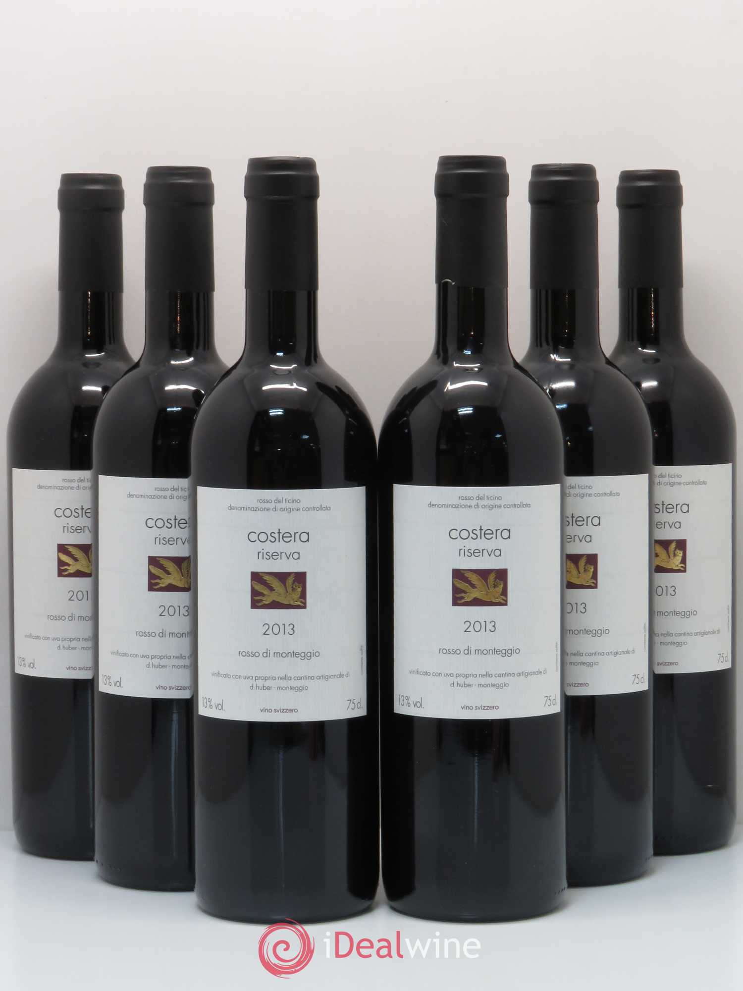 Vins Etrangers Rosso del Ticino DOC Costera Riserva Monteggio Daniel Huber 2013 - Posten von 6 Flaschen - 0