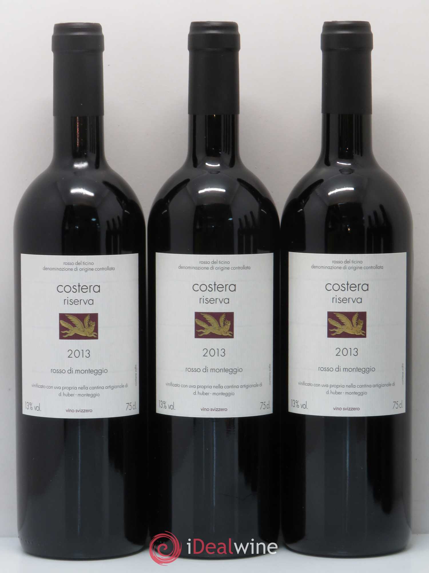 Vins Etrangers Rosso del Ticino DOC Costera Riserva Monteggio Daniel Huber 2013 - Lot de 6 bouteilles - 1