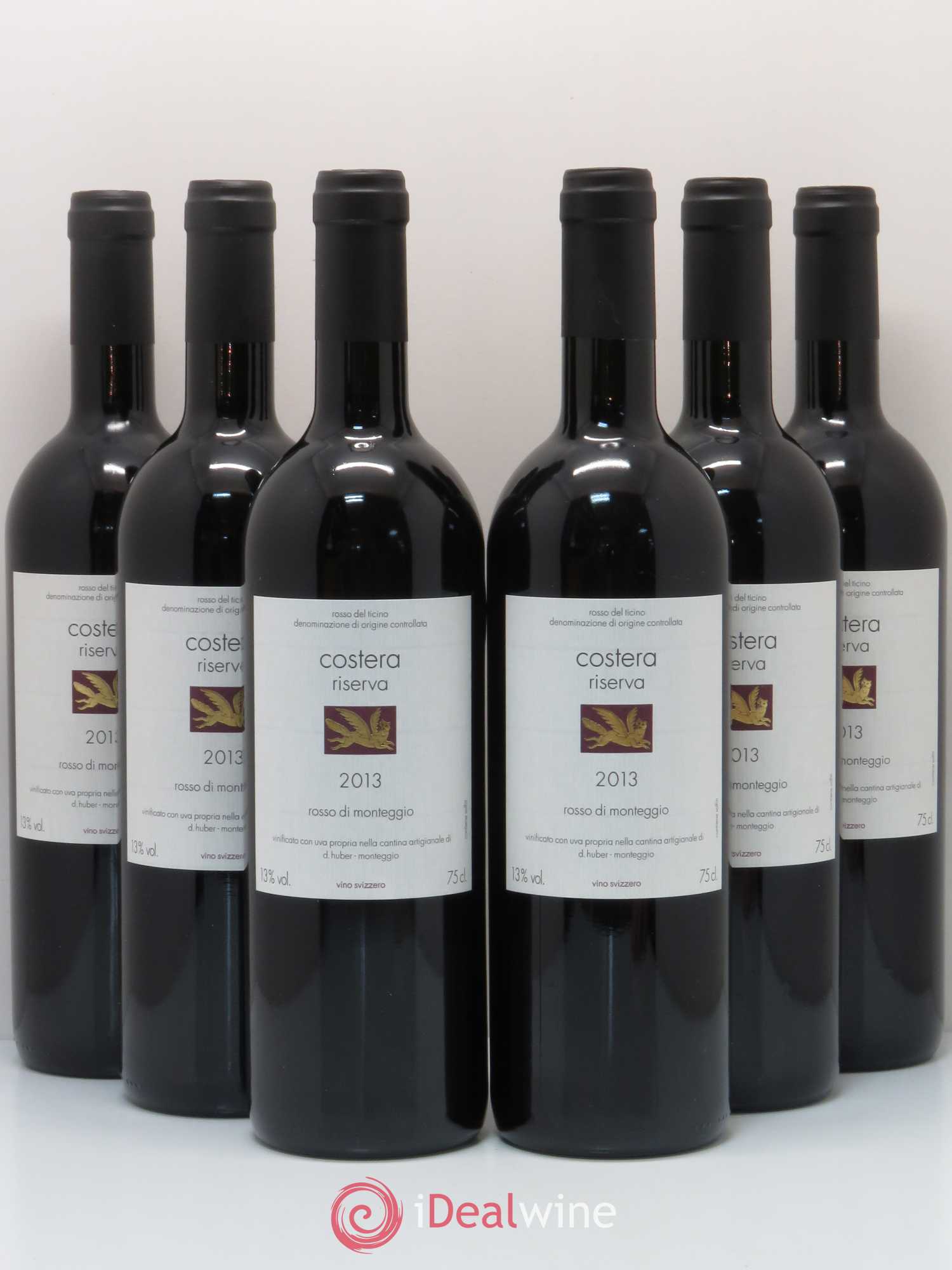 Vins Etrangers Rosso del Ticino DOC Costera Riserva Monteggio Daniel Huber 2013 - Lot de 6 bouteilles - 0