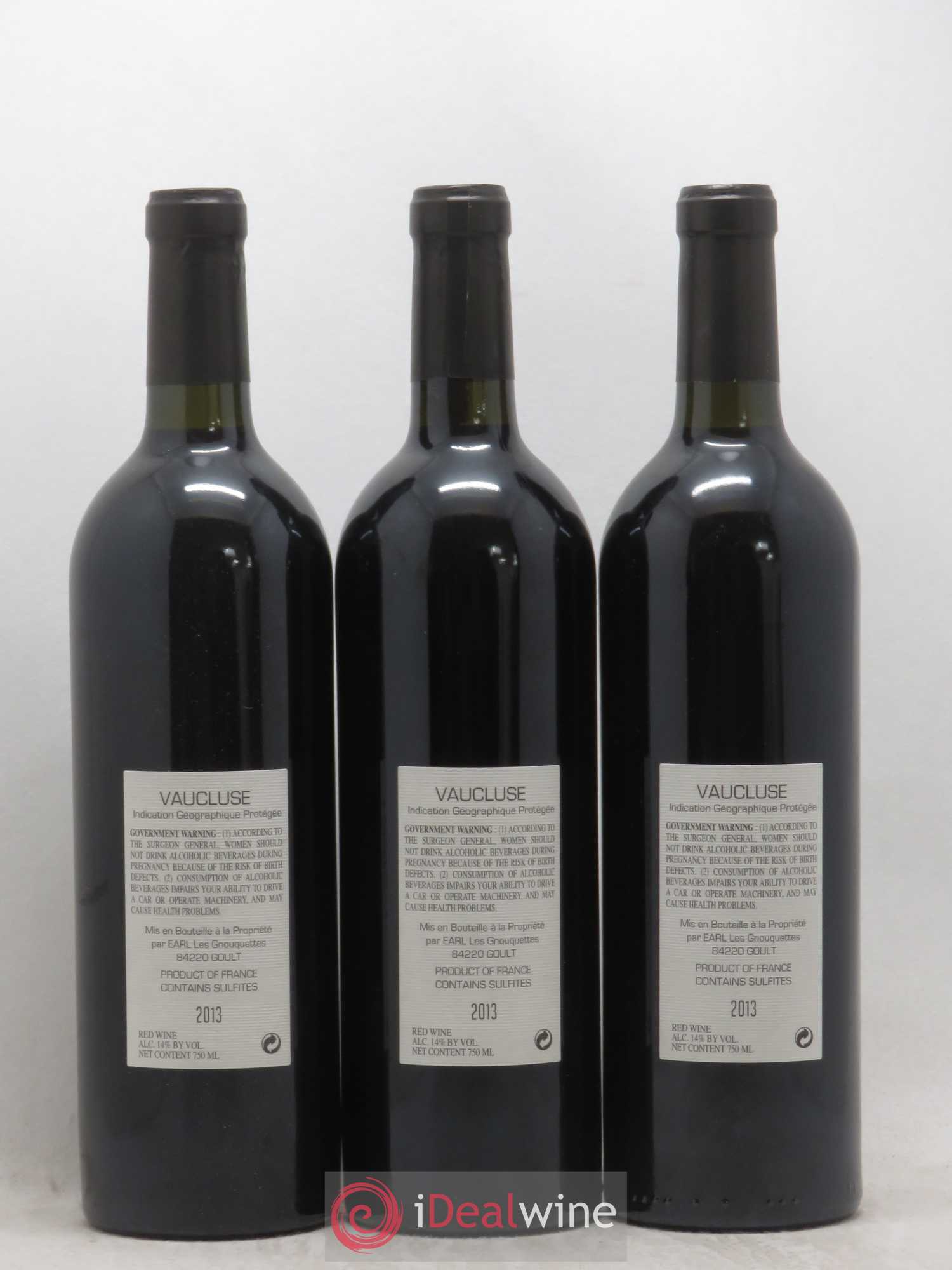 IGP Vaucluse LQLC Les Quelles de la Coste Cabernet Sauvignon John Malkovich 2013 - Lot de 3 bouteilles - 1