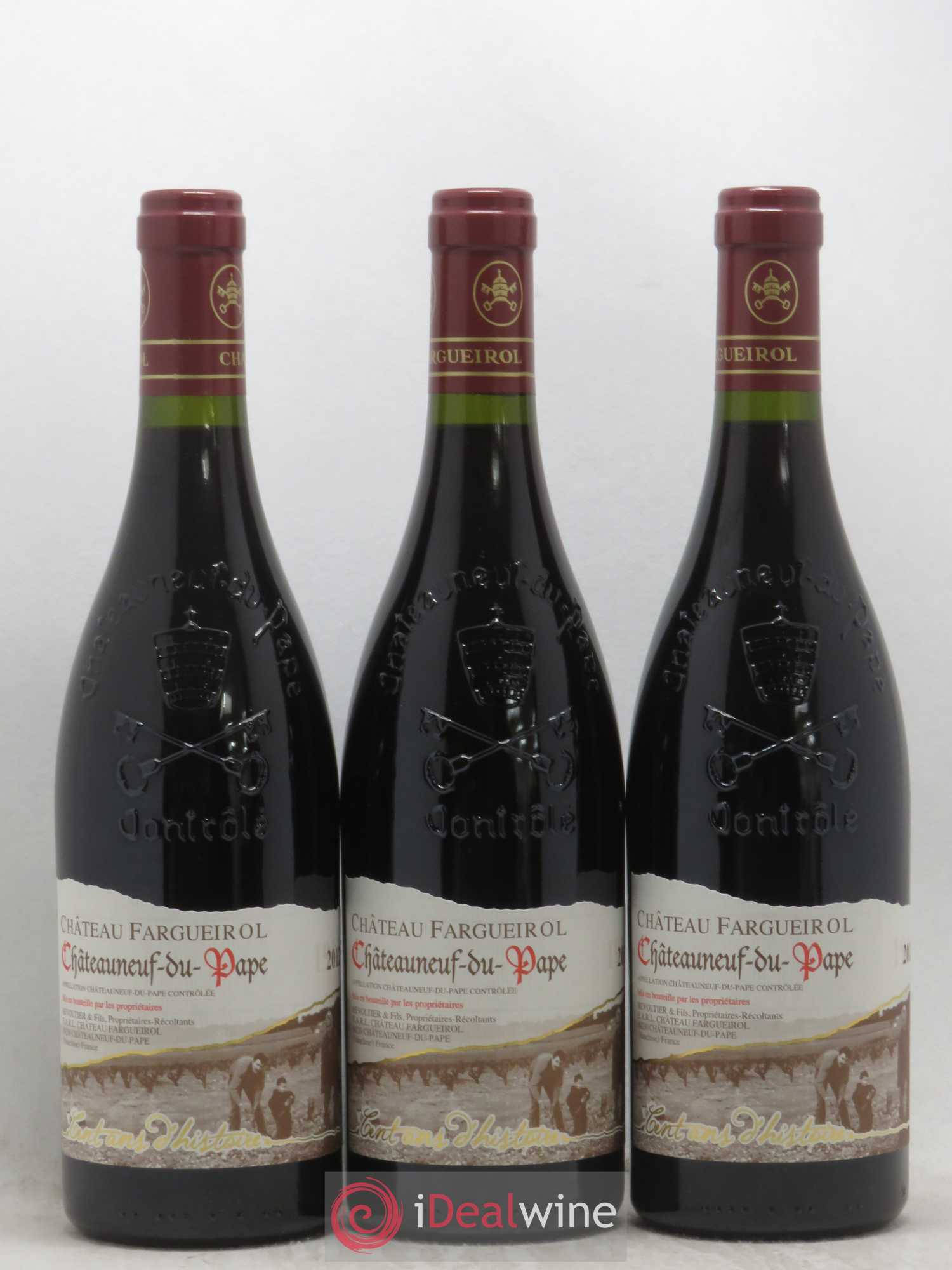 Châteauneuf-du-Pape Cent ans d'Histoire Château Fargueirol 2012 - Lot de 6 bouteilles - 1