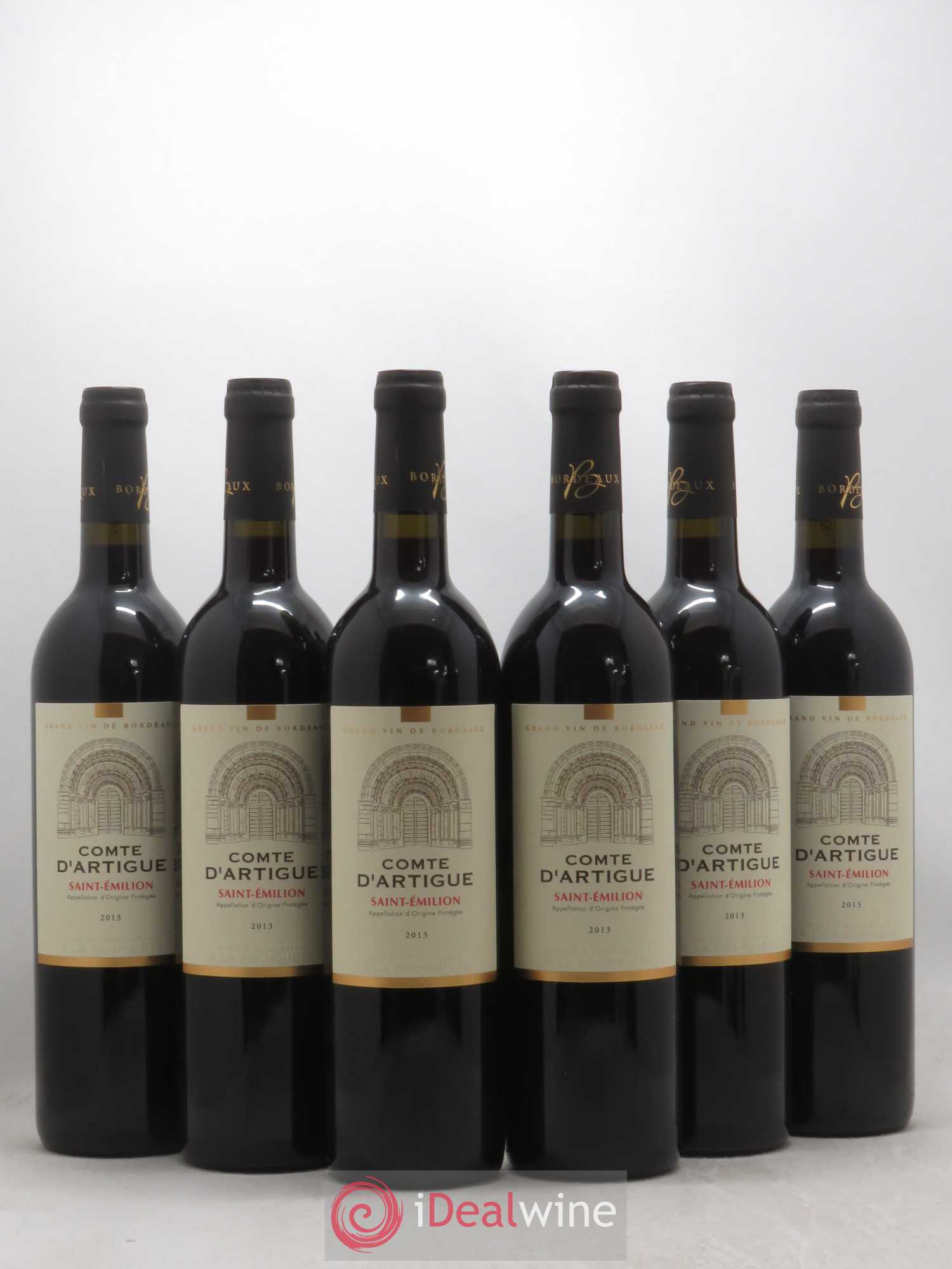 Saint-Émilion Comte d'Artigue (sans prix de réserve) 2013 - Posten von 6 Flaschen - 0