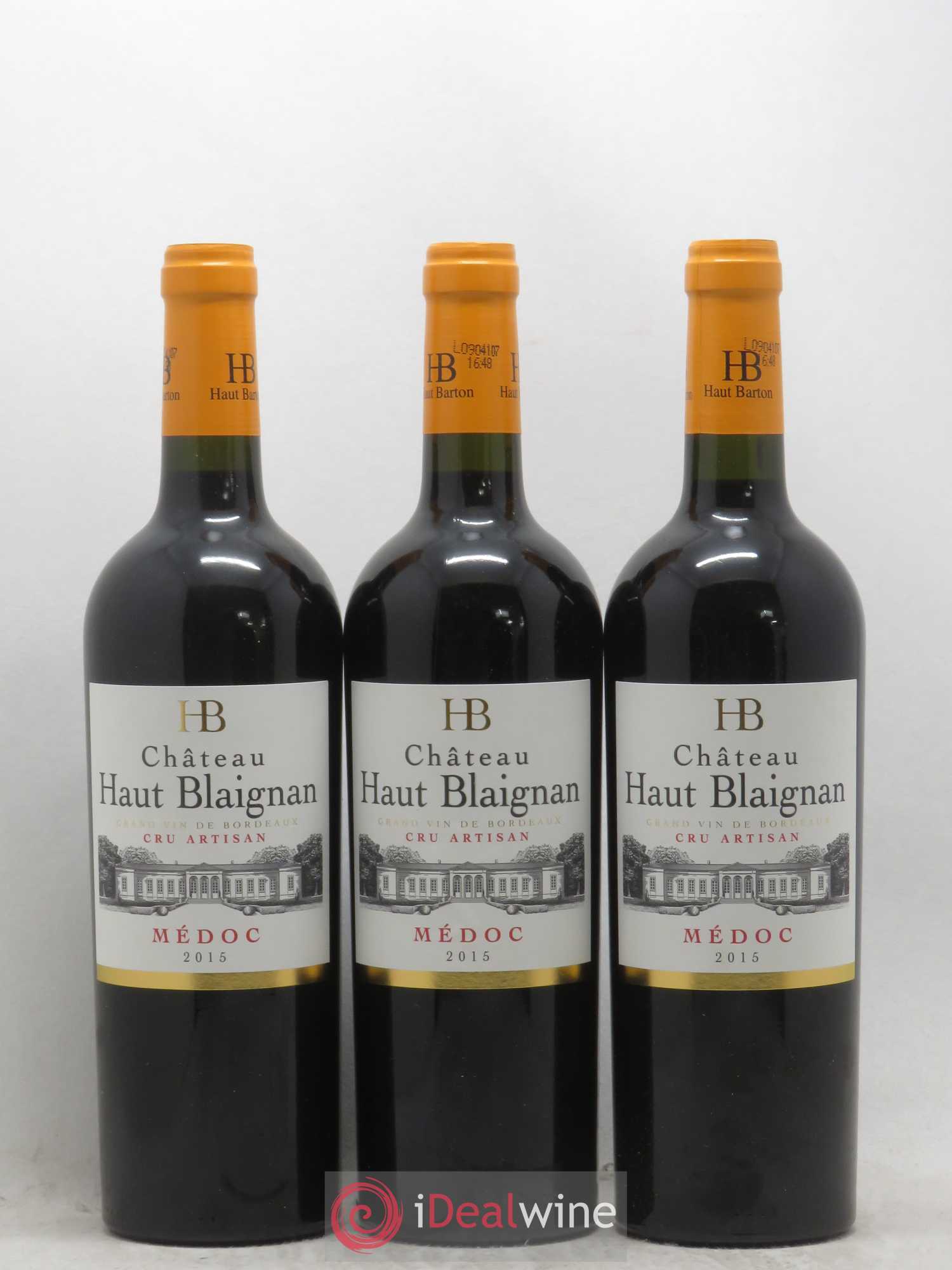 Médoc Chateau Haut Blaignan (sans prix de réserve) 2015 - Posten von 3 Flaschen - 0