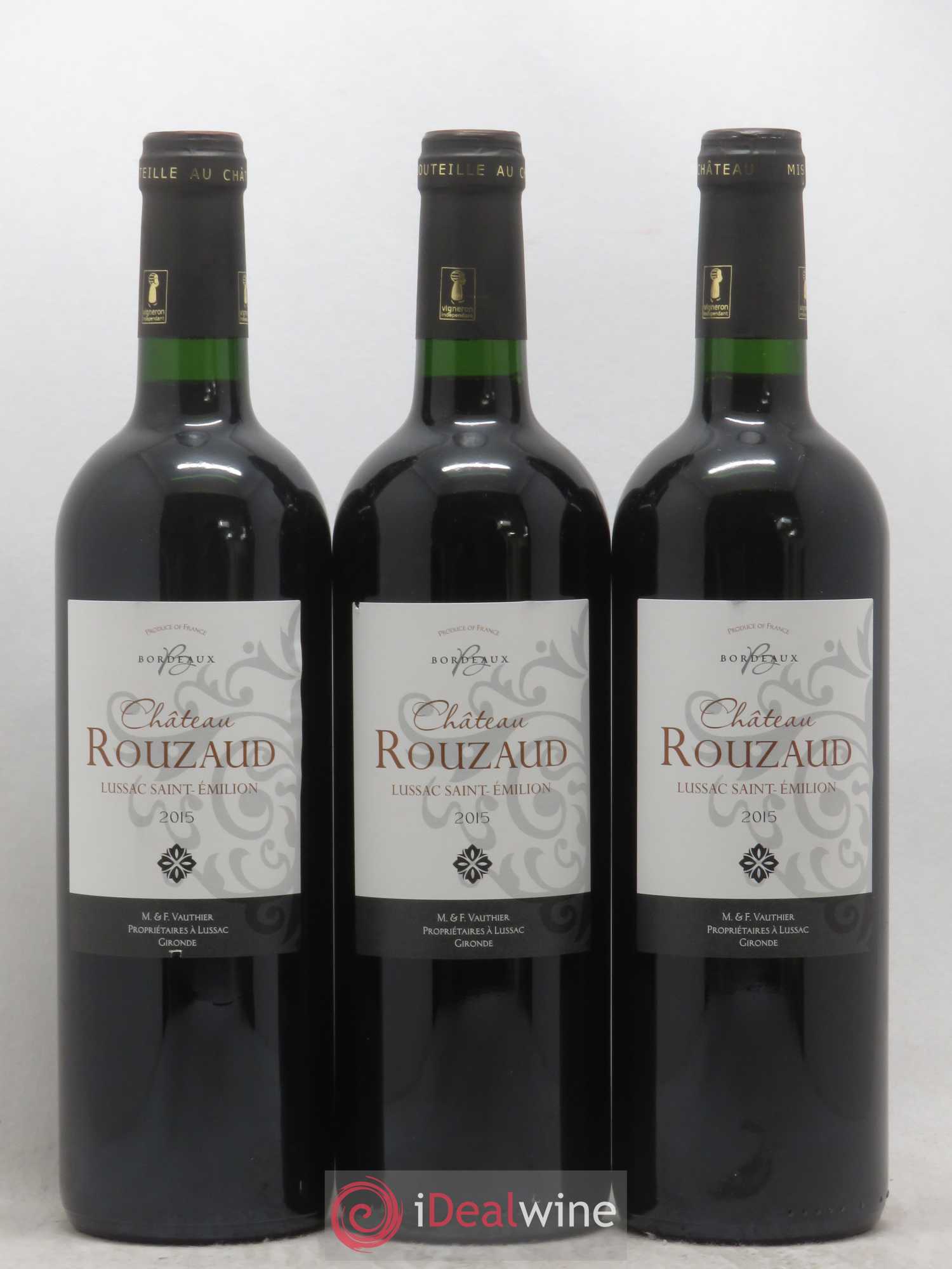 Lussac Saint-Émilion Chateau Rouzaud (sans prix de réserve) 2015 - Lot de 6 bouteilles - 2