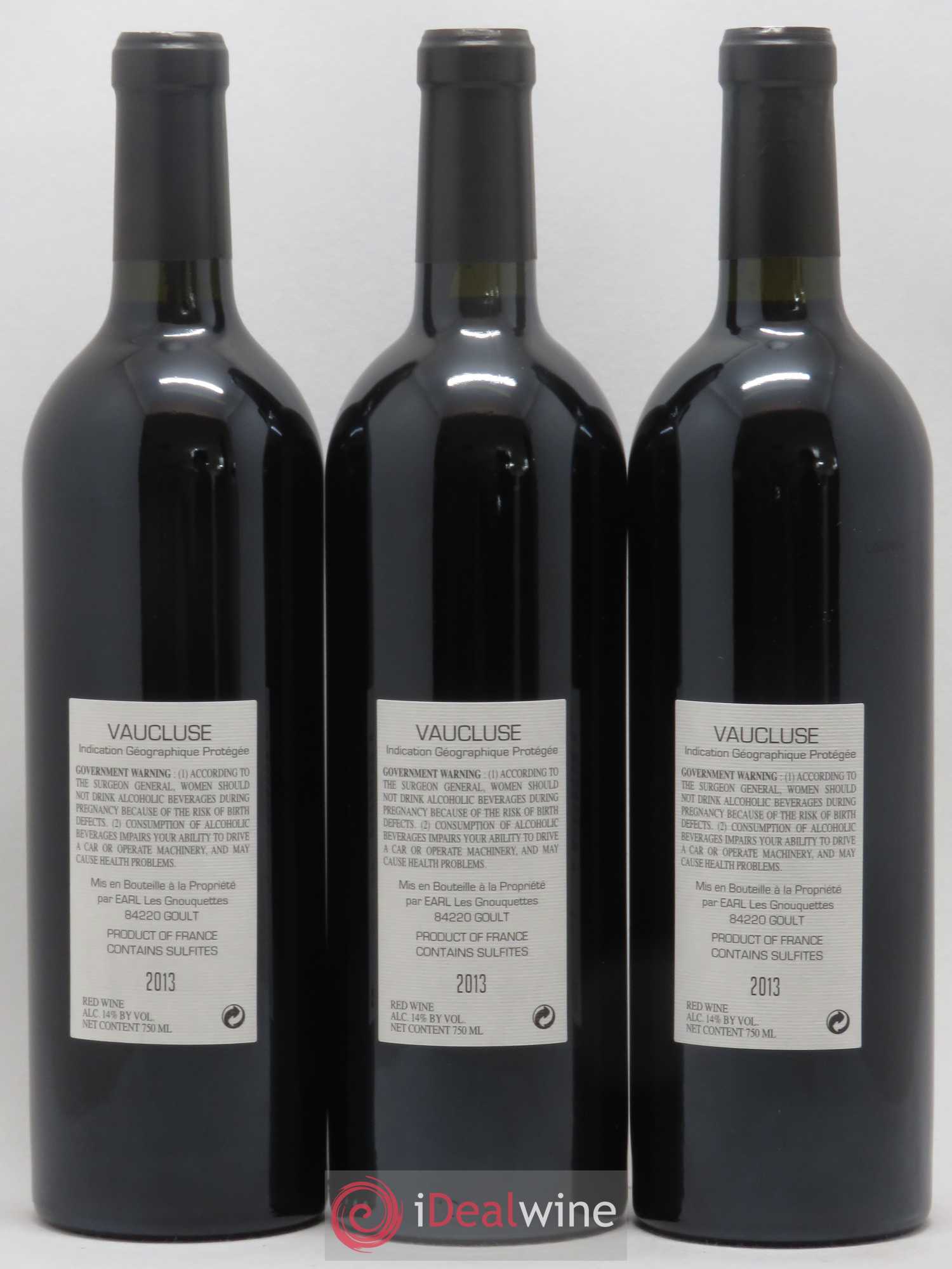 Vaucluse Les Quelles de la Coste LQLC Cabernet Sauvignon Les Gnouquettes (sans prix de réserve) 2013 - Posten von 6 Flaschen - 4
