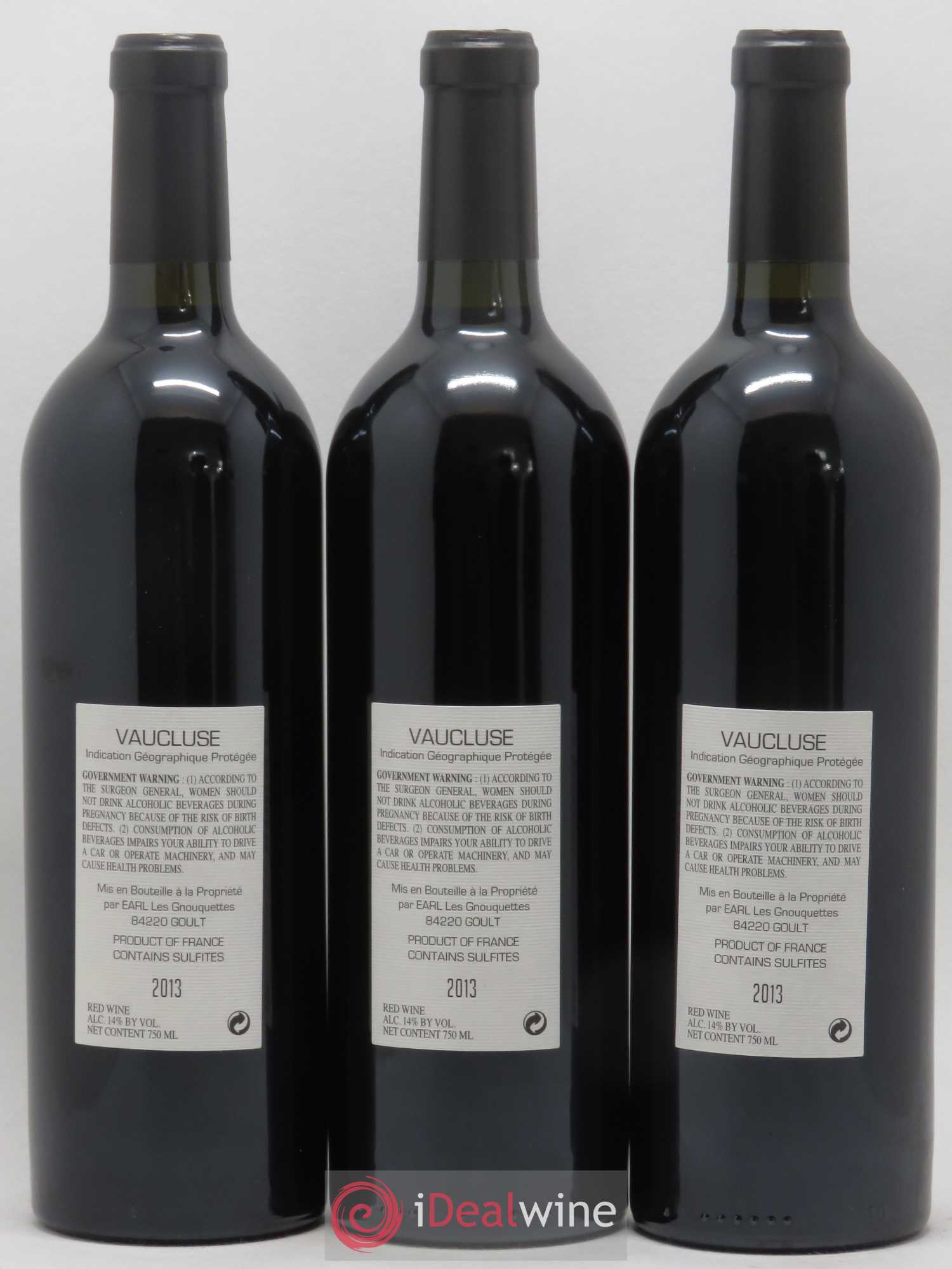 Vaucluse Les Quelles de la Coste LQLC Cabernet Sauvignon Les Gnouquettes (sans prix de réserve) 2013 - Posten von 6 Flaschen - 4