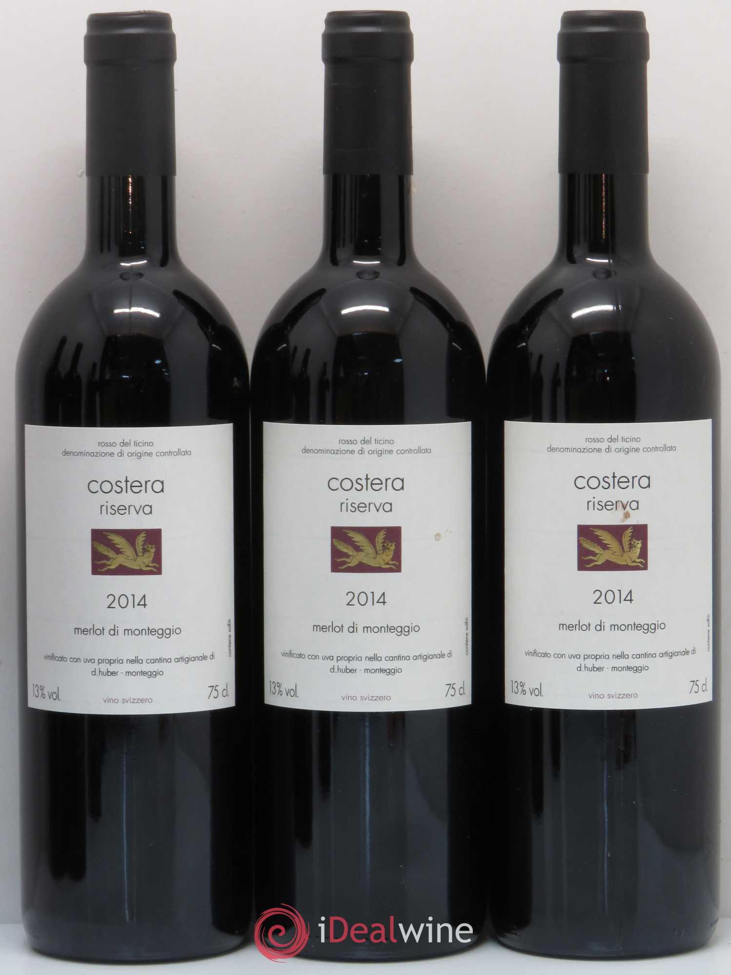 Vins Etrangers Rosso del Ticino DOC Costera Riserva Monteggio Daniel Huber 2014 - Lot de 6 bouteilles - 1