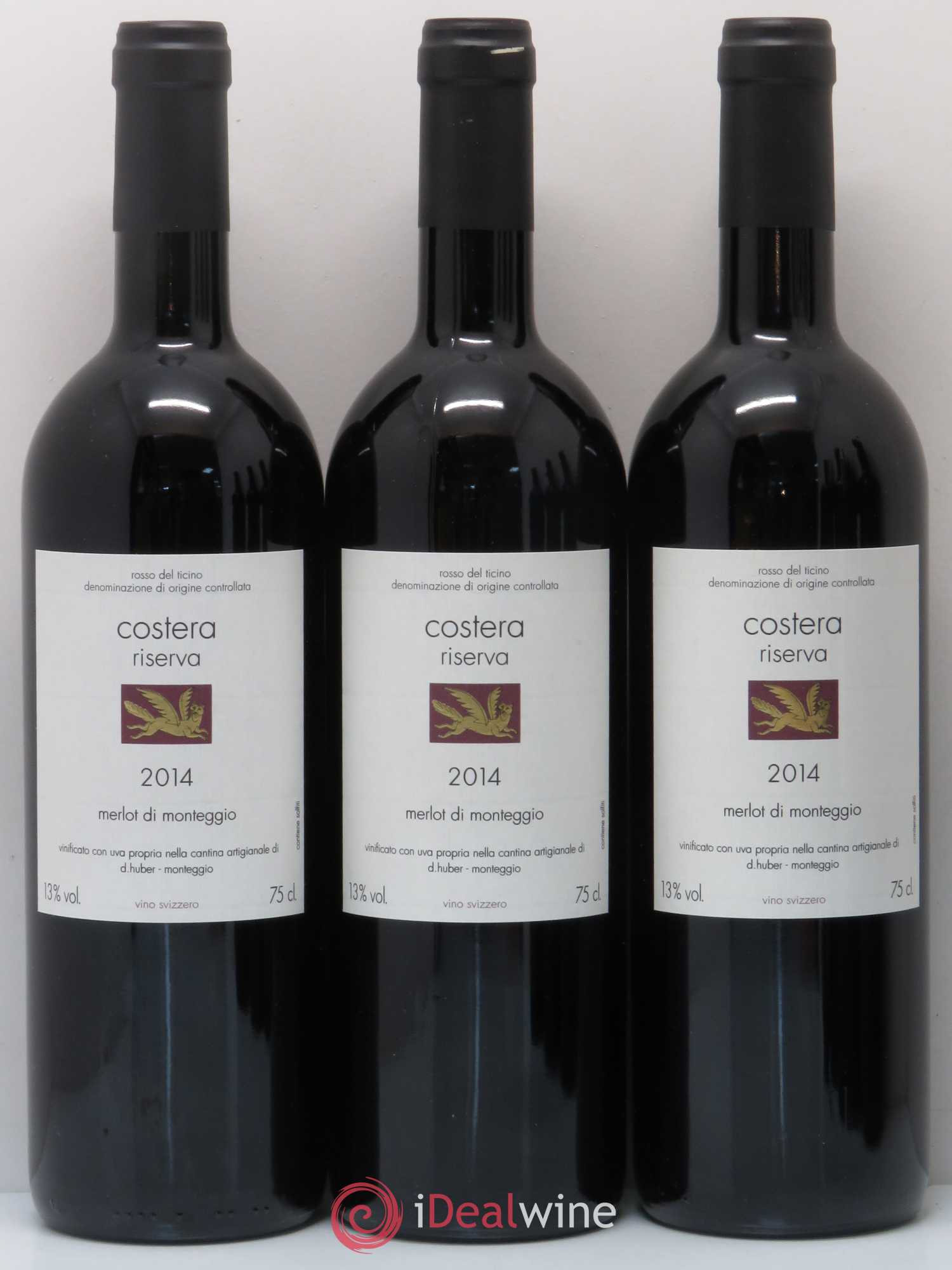 Vins Etrangers Rosso del Ticino DOC Costera Riserva Monteggio Daniel Huber 2014 - Lot de 6 bouteilles - 1