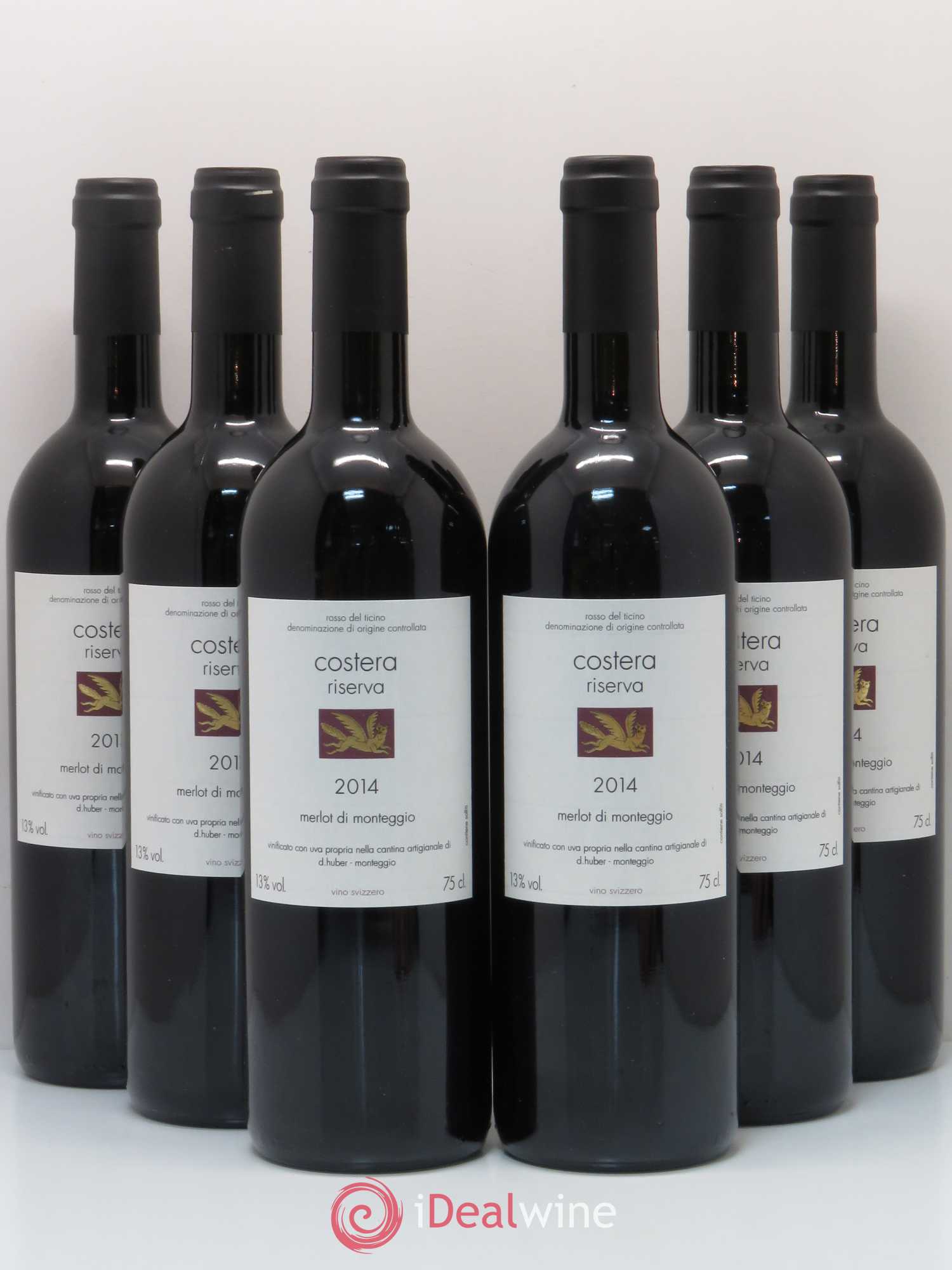 Vins Etrangers Rosso del Ticino DOC Costera Riserva Monteggio Daniel Huber 2014 - Lot de 6 bouteilles - 0