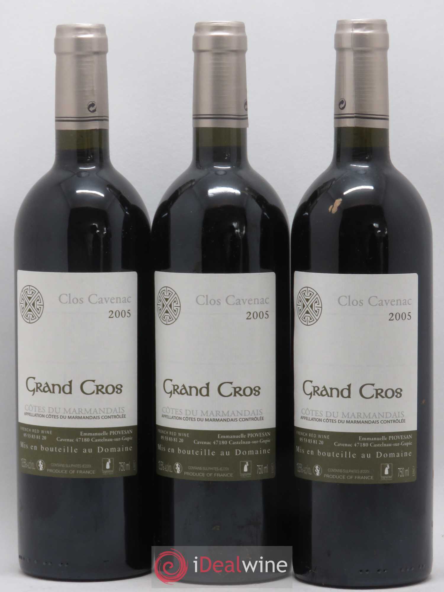 Côtes du Marmandais Clos Cavenac Grand Clos 2005 - Posten von 12 Flaschen - 1