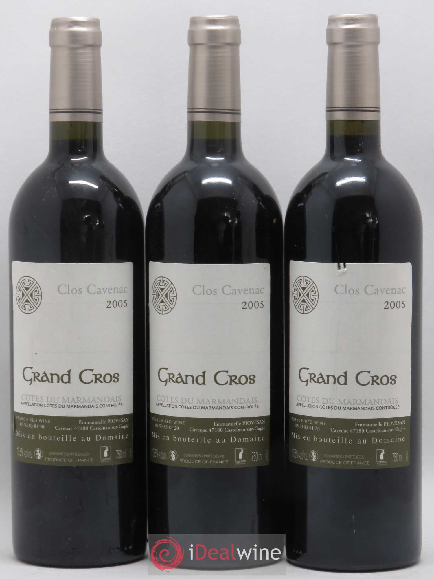 Côtes du Marmandais Clos Cavenac Grand Clos 2005 - Posten von 12 Flaschen - 3