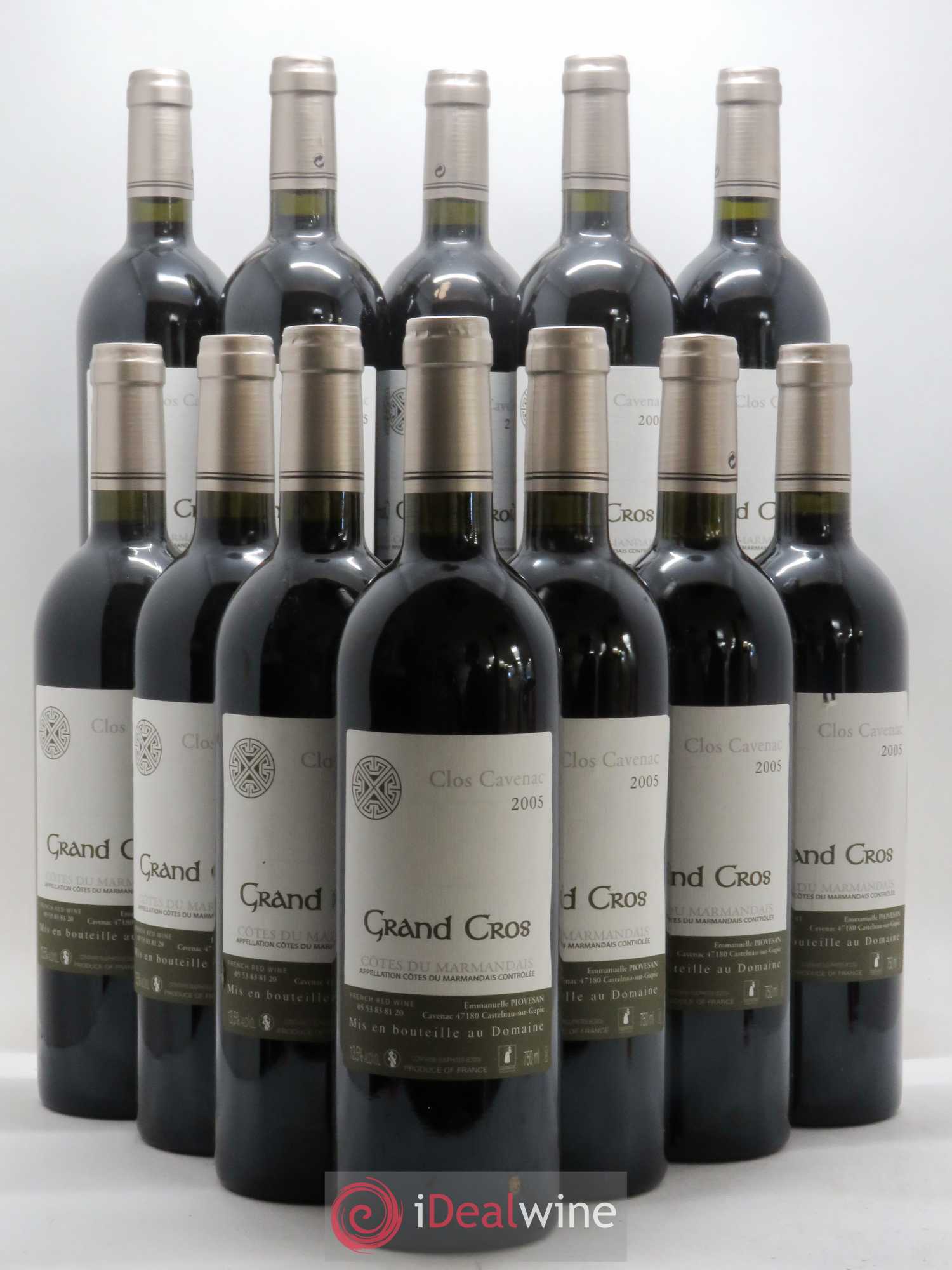Côtes du Marmandais Clos Cavenac Grand Clos 2005 - Posten von 12 Flaschen - 0