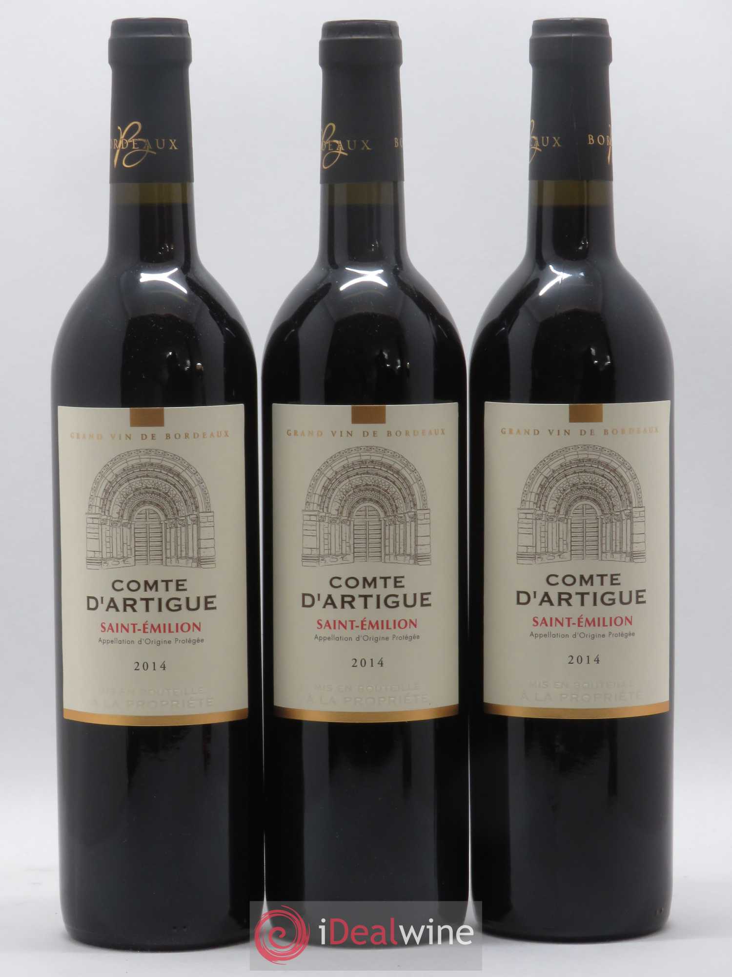 Saint-Émilion Comte d'Artigue (sans prix de réserve) 2014 - Posten von 6 Flaschen - 1