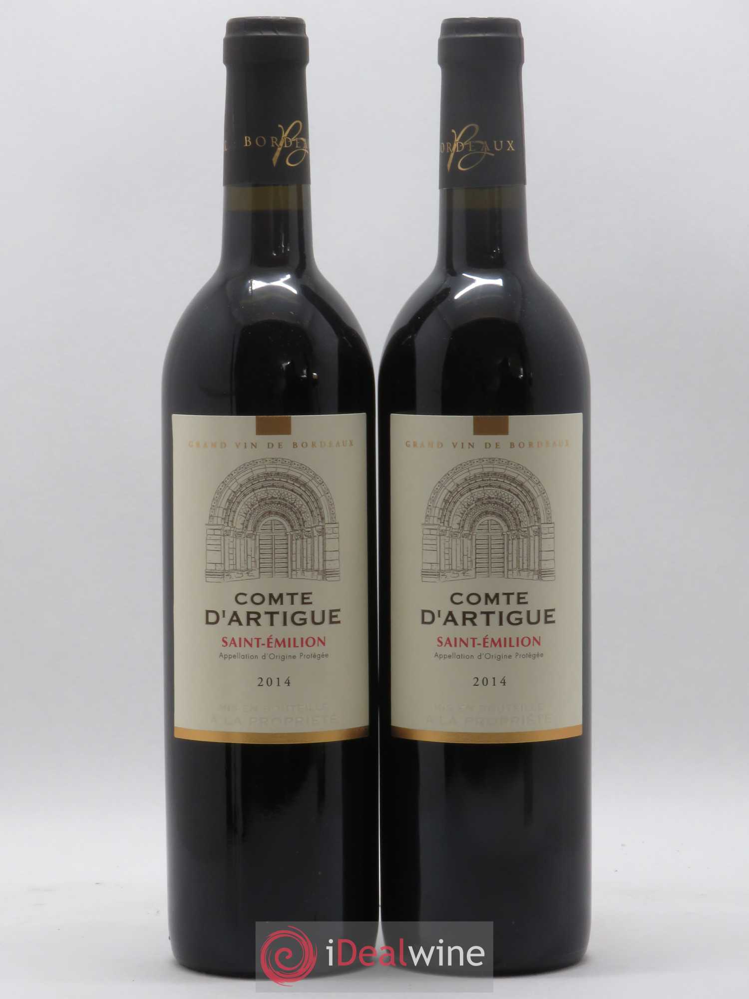 Saint-Émilion Comte d'Artigue 2014 - Posten von 2 Flaschen - 0