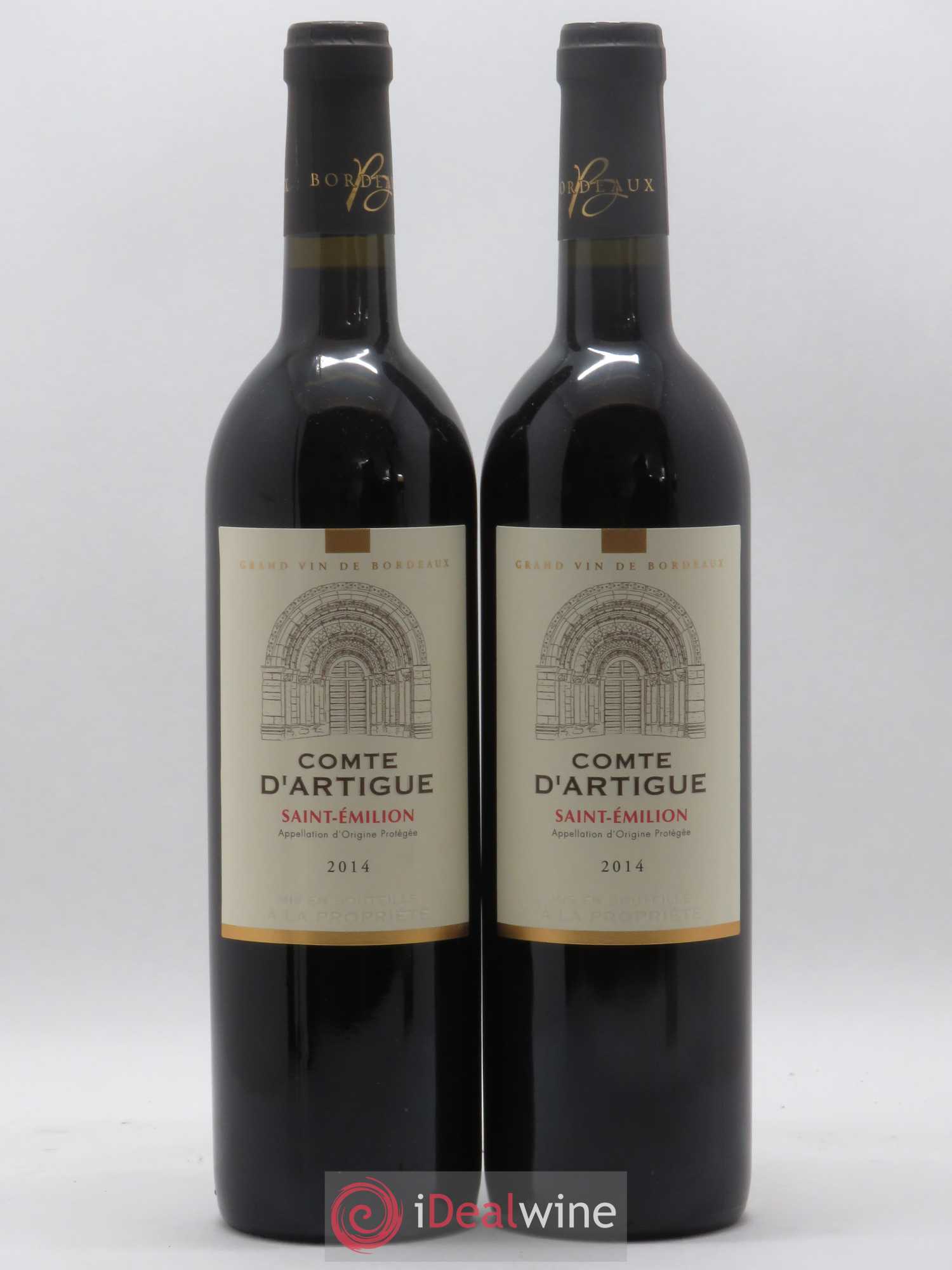 Saint-Émilion Comte d'Artigue (sans prix de réserve) 2014 - Posten von 2 Flaschen - 0