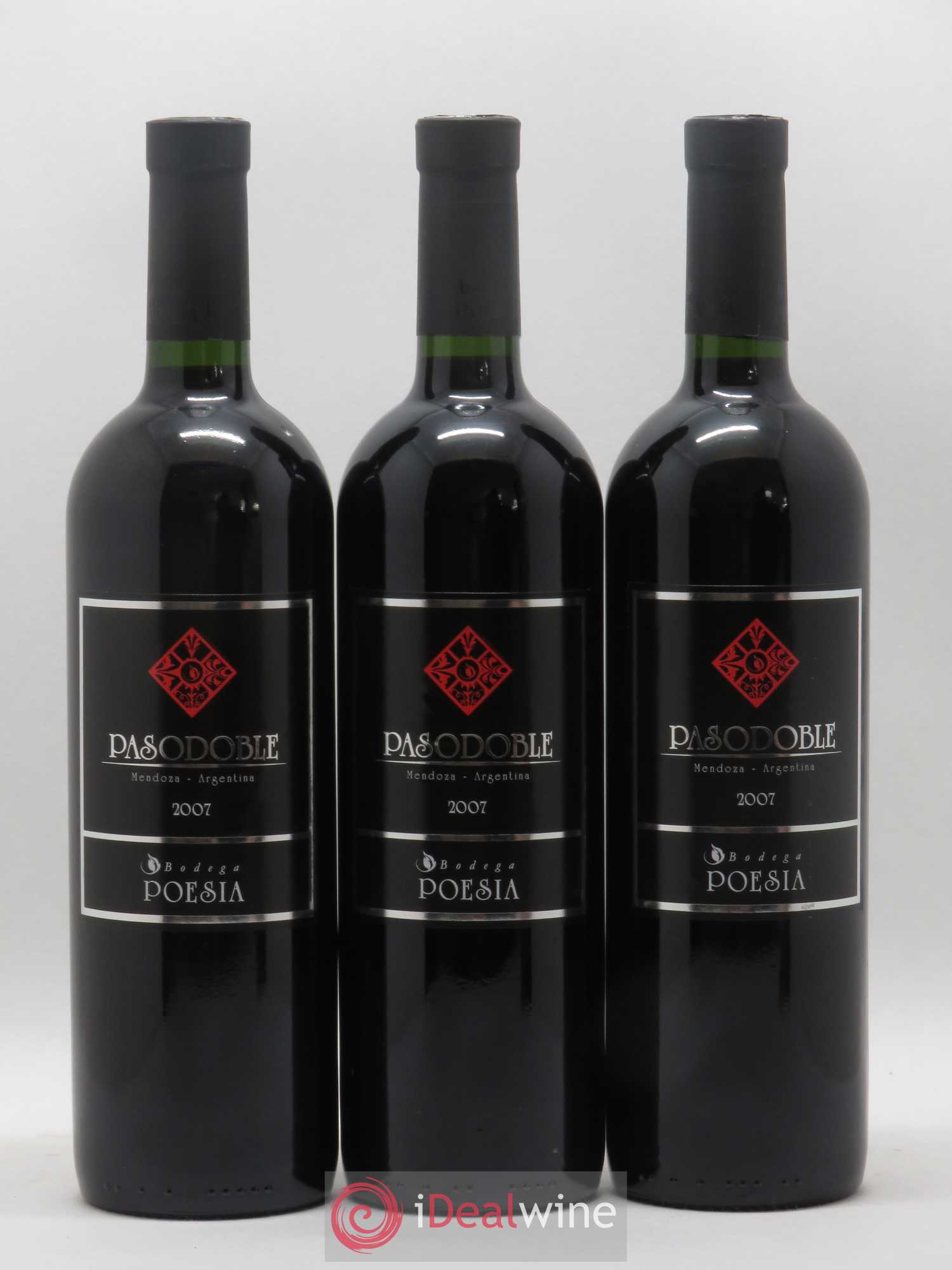Mendoza Pasodoble Bodega Poesia (sans prix de réserve) 2007 - Posten von 3 Flaschen - 0